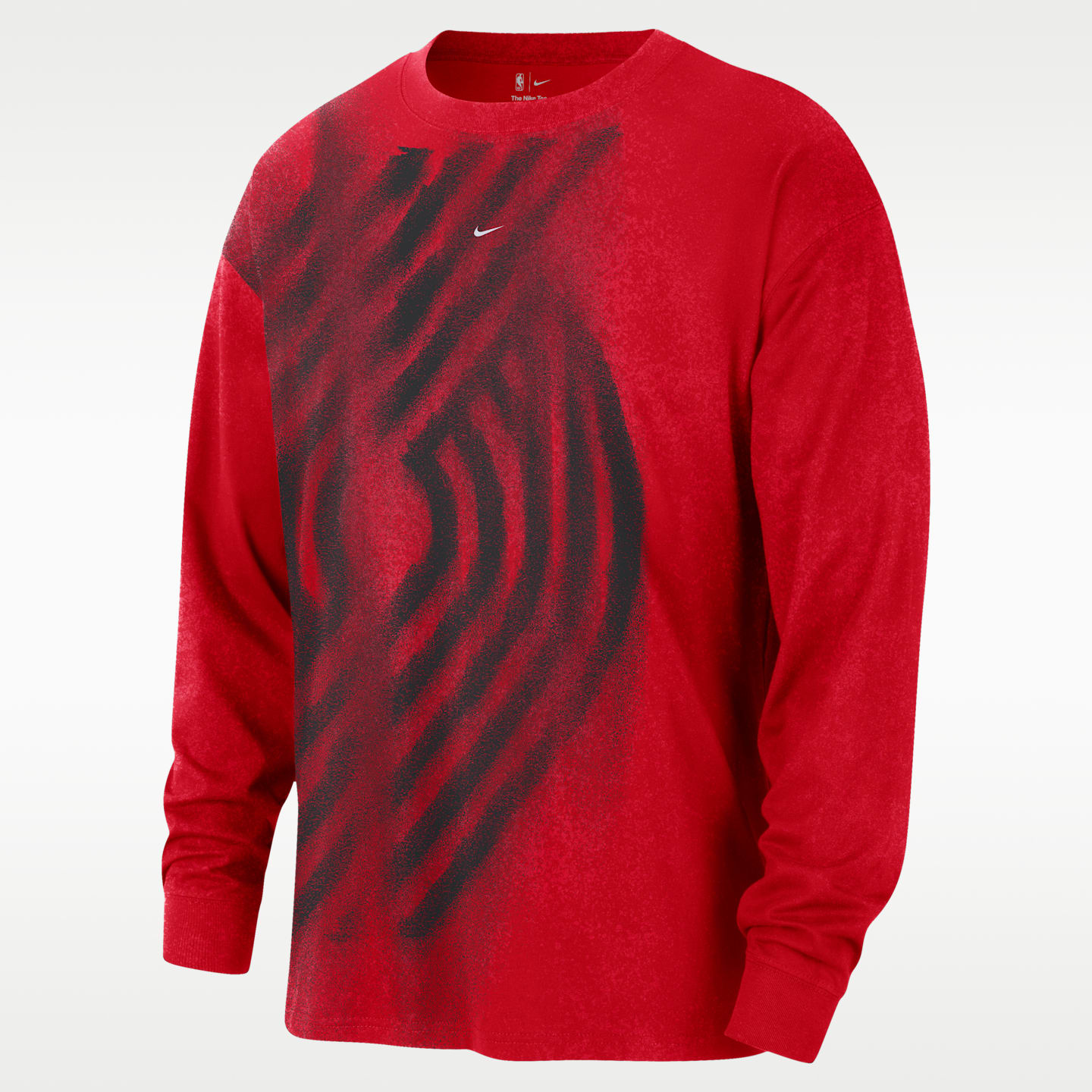 Мужские футболки Nike Portland Trail Blazers Essential Anthem Long-Sleeve Basketball, цвет: Красный — фото 1