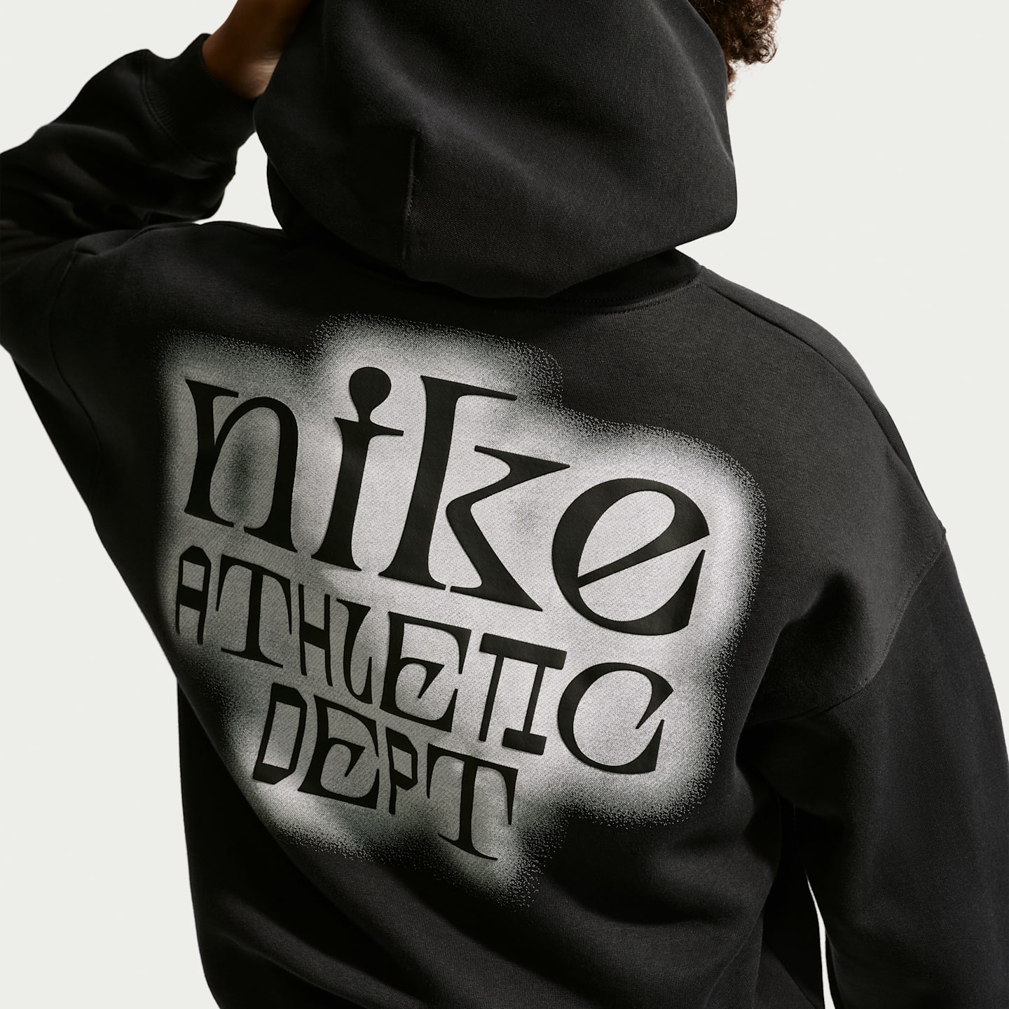 Детское худи Nike Sportswear Club Fleece оверсайз, цвет: Чёрный / Белый — фото 5