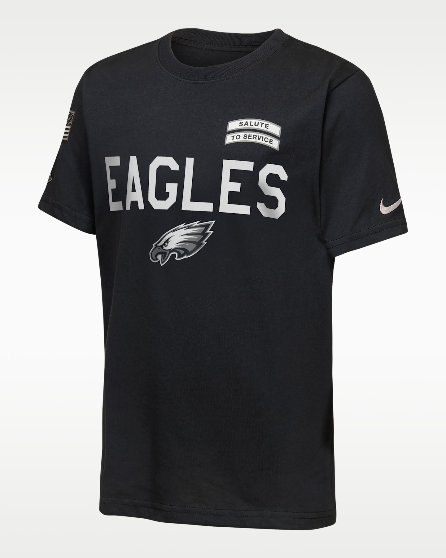 Детская футболка Nike Philadelphia Eagles Salute to Service Sideline Dri-FIT NFL, цвет: Чёрный — фото 3