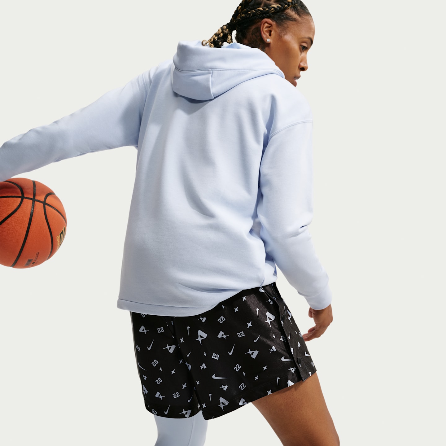 Женские баскетбольные шорты Nike A'ja Wilson Dri-FIT, цвет: Чёрный / Синий — фото 4