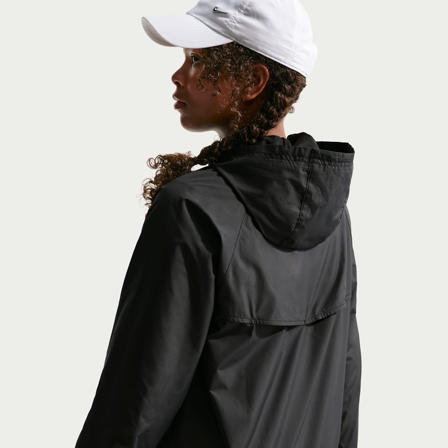 Детская куртка Nike Sportswear Windrunner Hooded Repel, цвет: Чёрный / Белый — фото 4