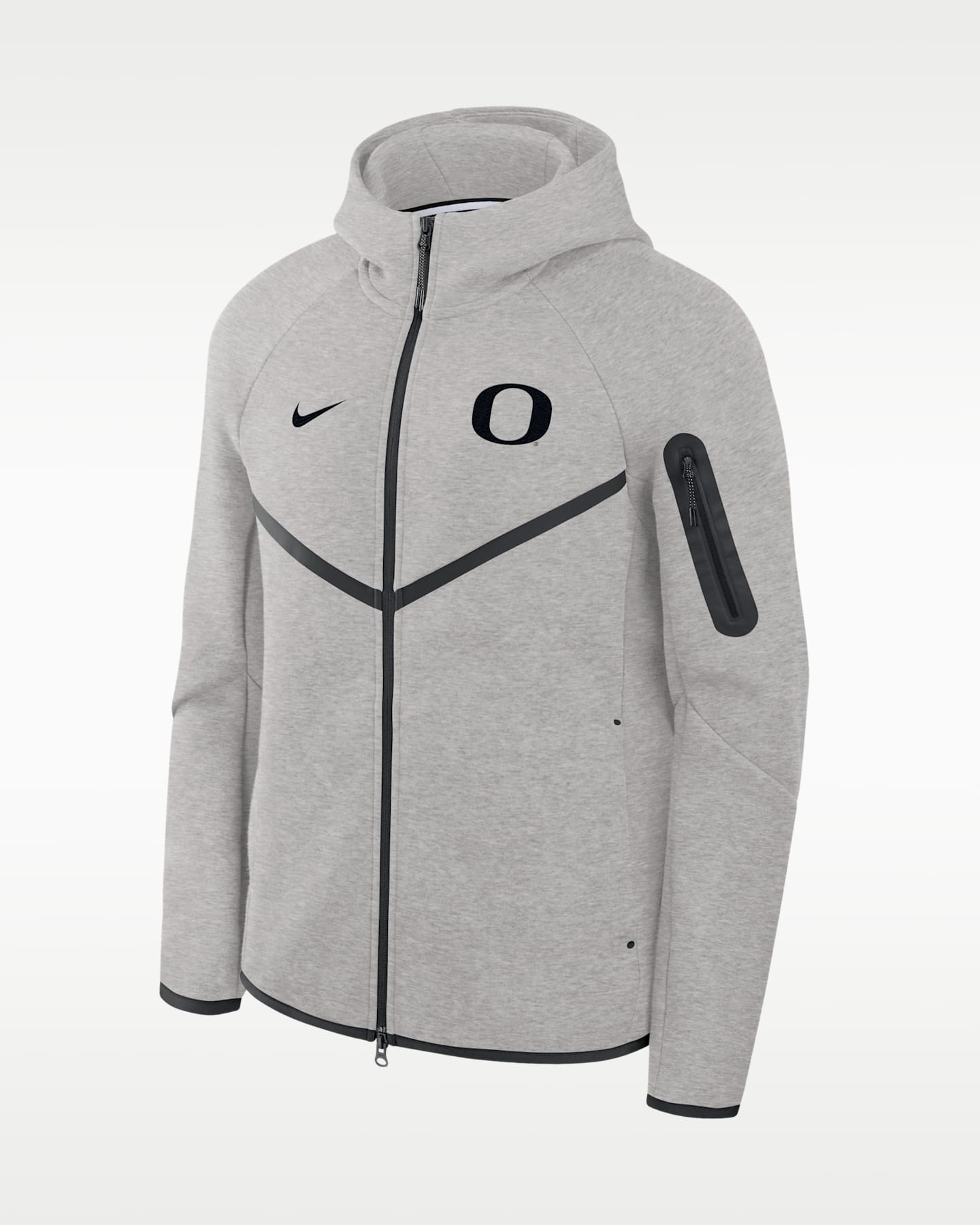 Мужская куртка Nike Oregon Tech Fleece College Full-Zip Hooded, цвет: Серый — фото 3