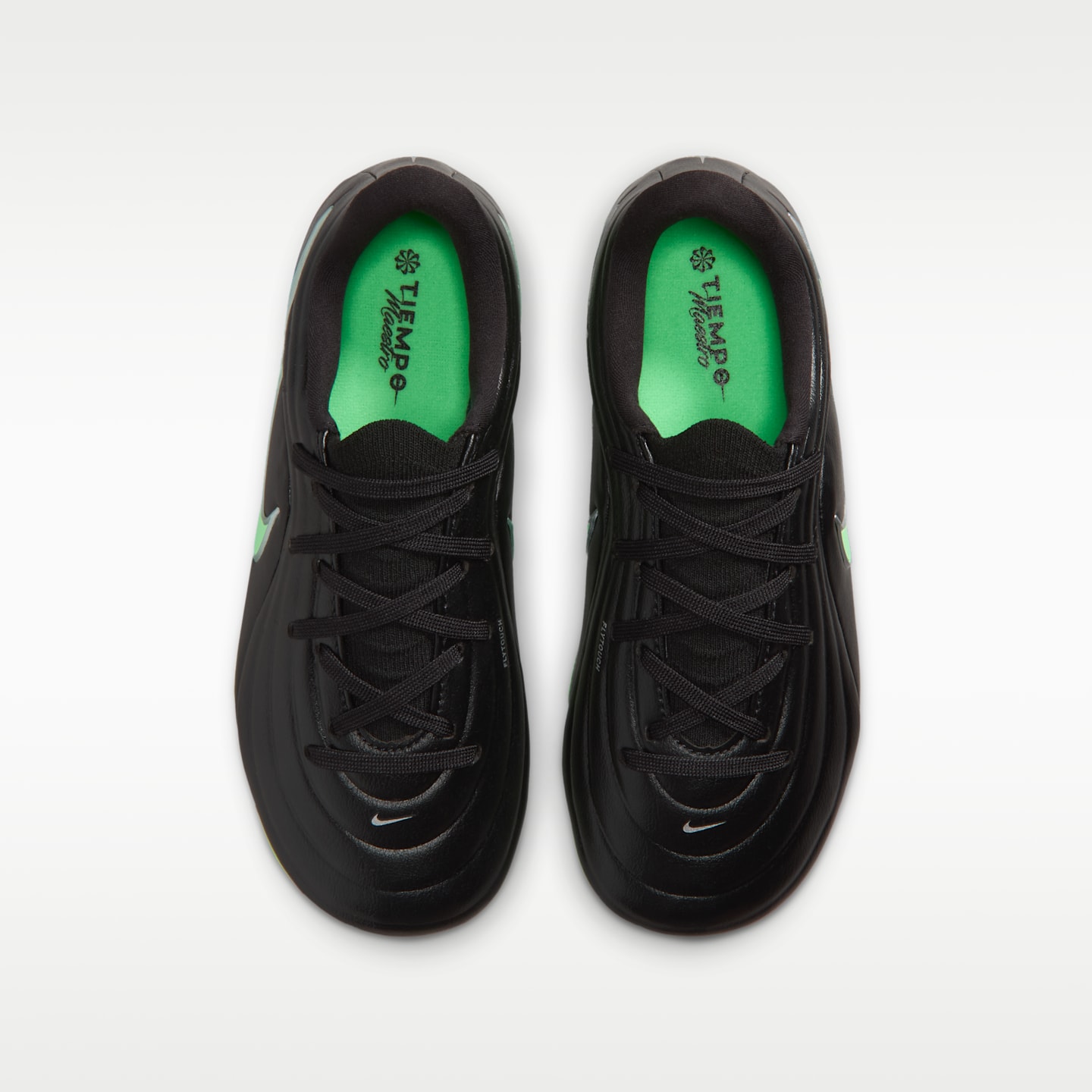 Детские бутсы Nike Jr. Tiempo Maestro Academy Multi-Ground Low-Top Soccer Cleats, цвет: Чёрный / Зелёный — фото 4