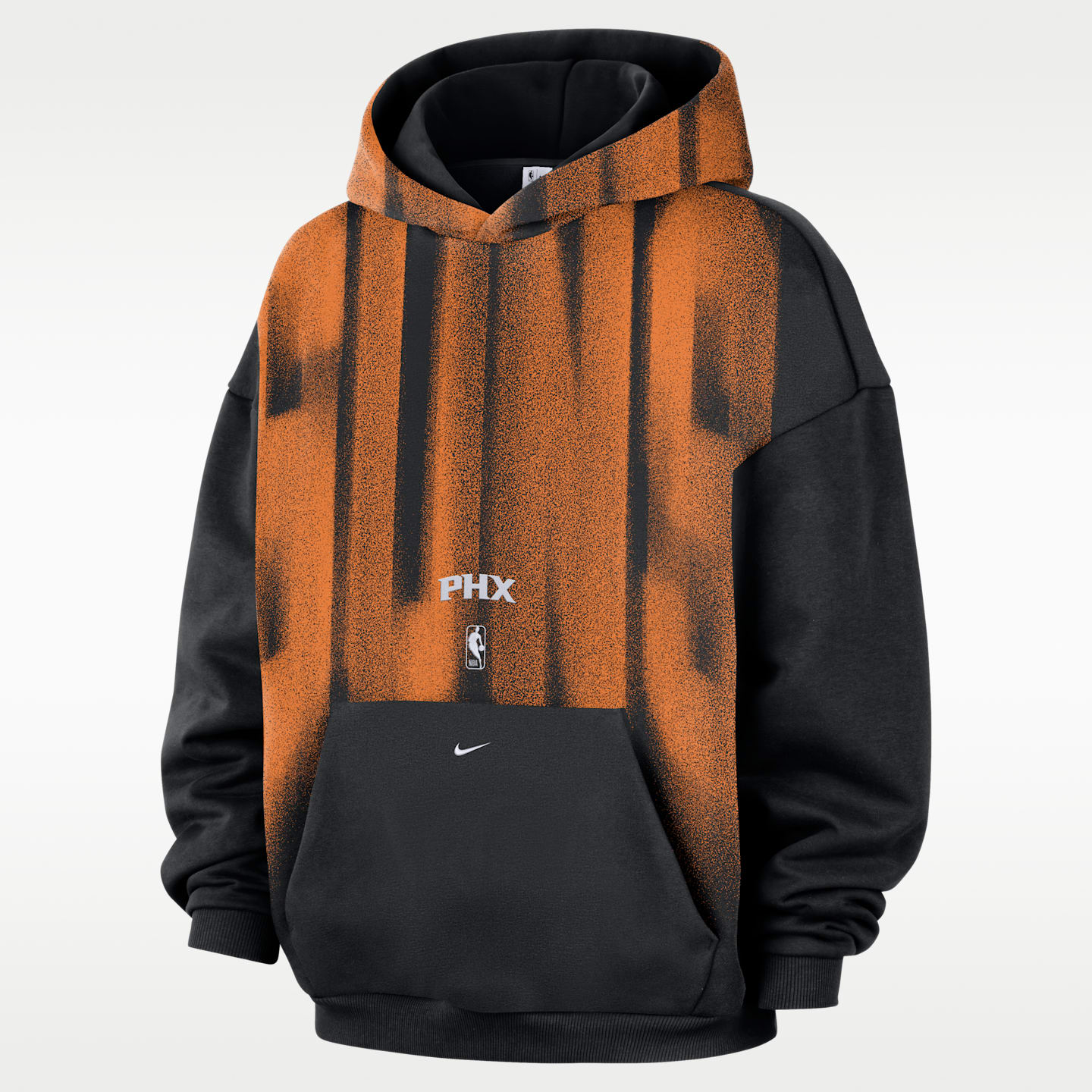 Мужское худи Nike Phoenix Suns Standard Issue Therma-FIT Fleece Basketball, цвет: Чёрный / Белый — фото 1