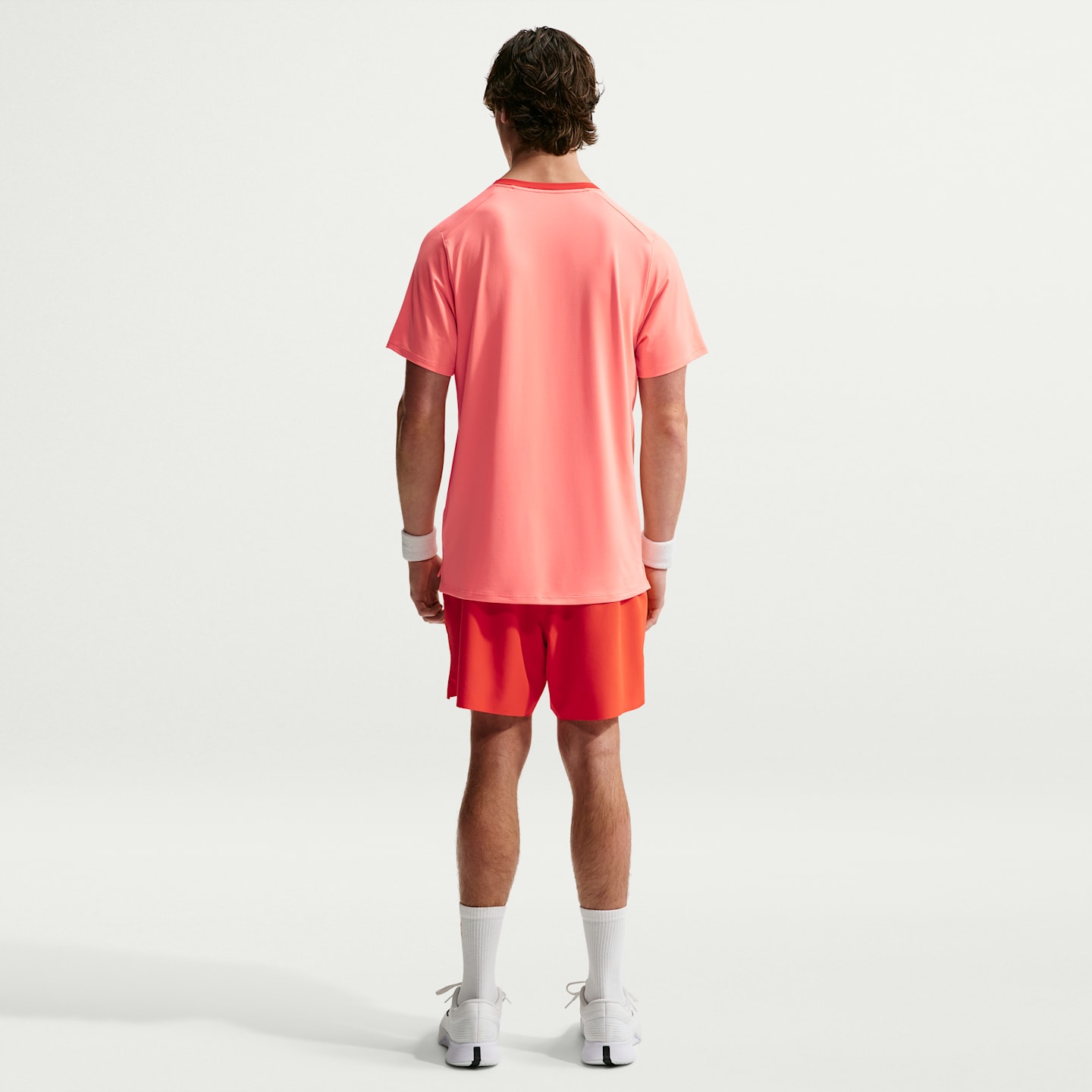 Мужской топ Nike NikeCourt Advantage Dri-FIT Tennis Top, цвет: Розовый / Красный — фото 5