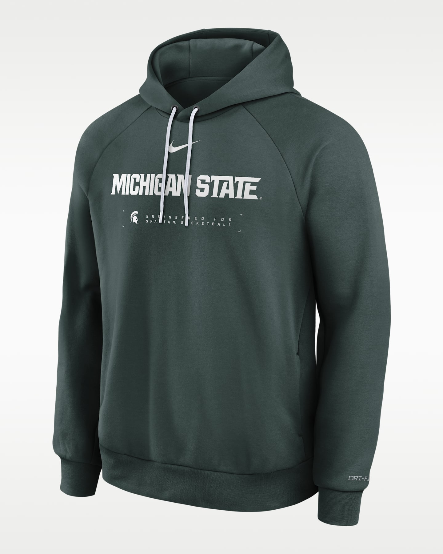 Мужское худи Nike Dri-FIT Michigan State Courtside Basketball Practice, цвет: Зелёный — фото 3
