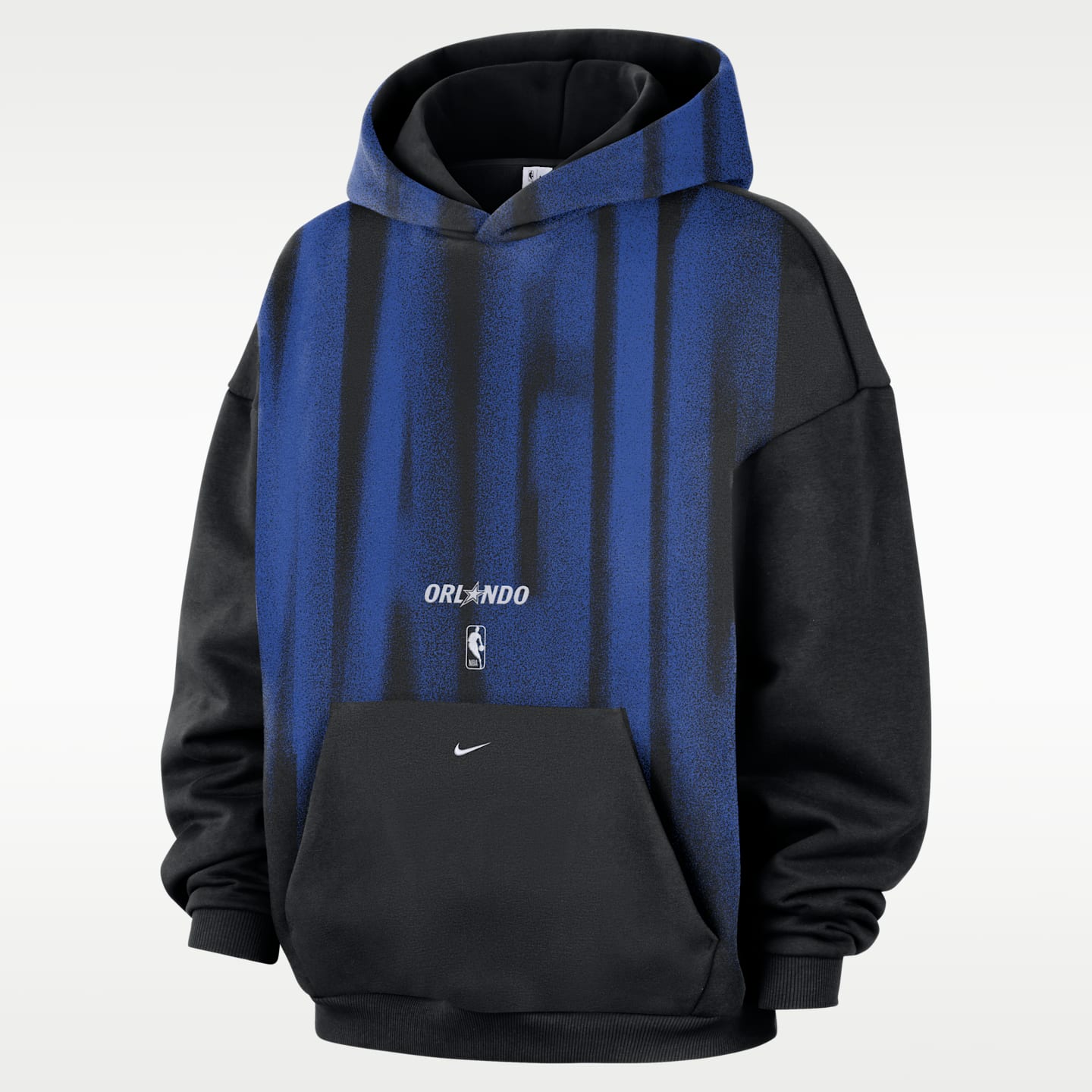 Мужское худи Nike Orlando Magic Standard Issue Therma-FIT Fleece Basketball, цвет: Чёрный / Белый
