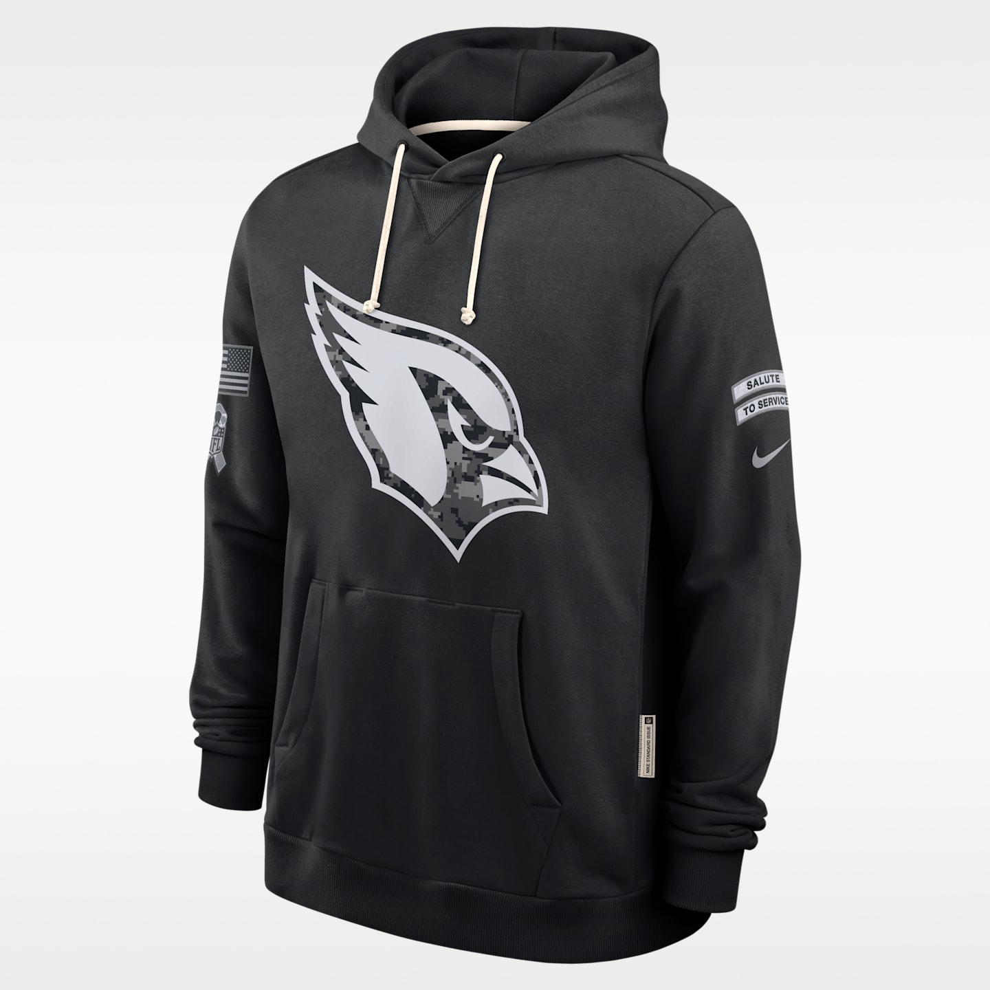 Мужское худи Nike Arizona Cardinals Salute to Service Sideline Dri-FIT NFL, цвет: Чёрный — фото 1