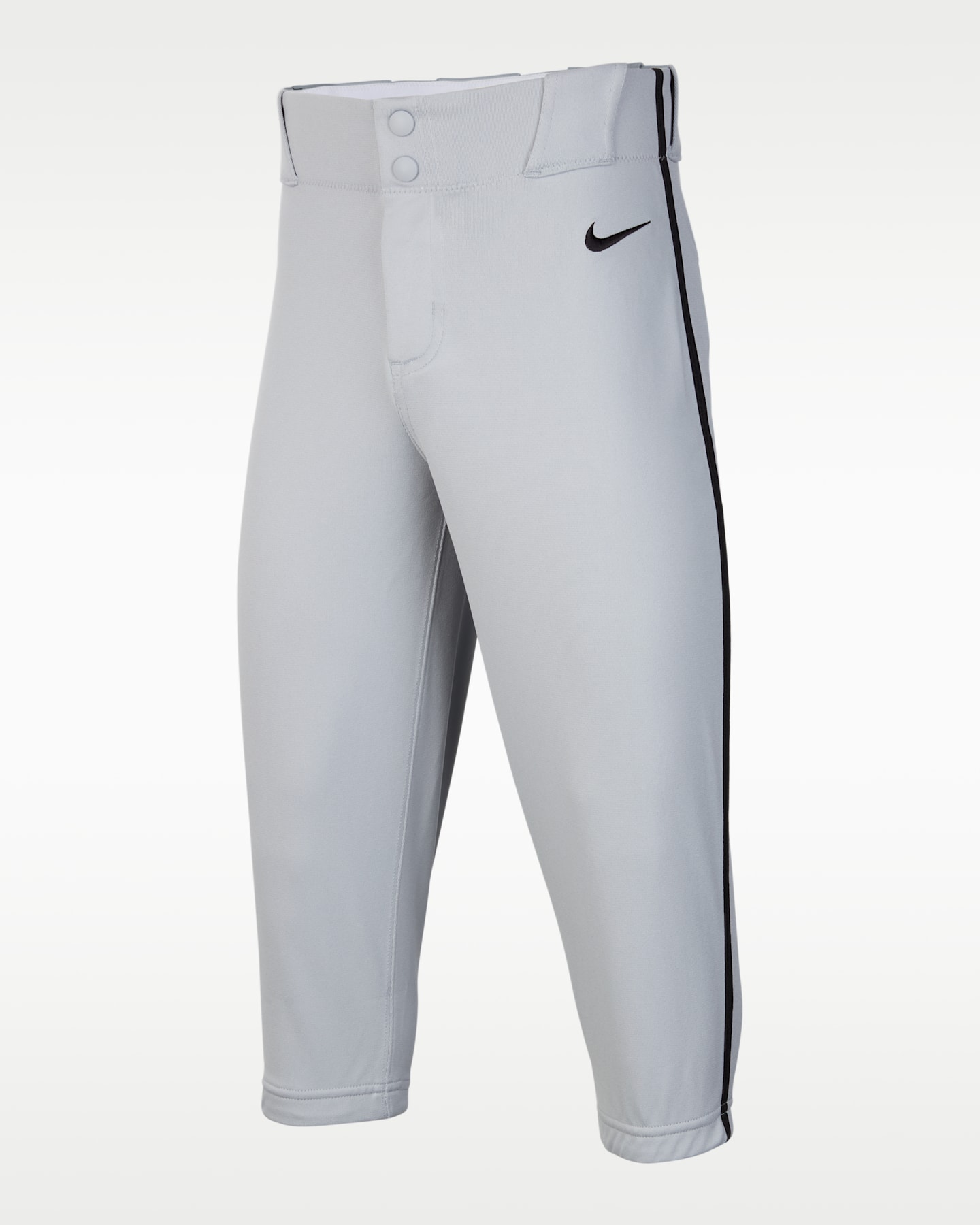 Детские бейсбольные брюки Nike Vapor Select 2 с высокой посадкой и кантом, цвет: Волчий серый / Чёрный — фото 4