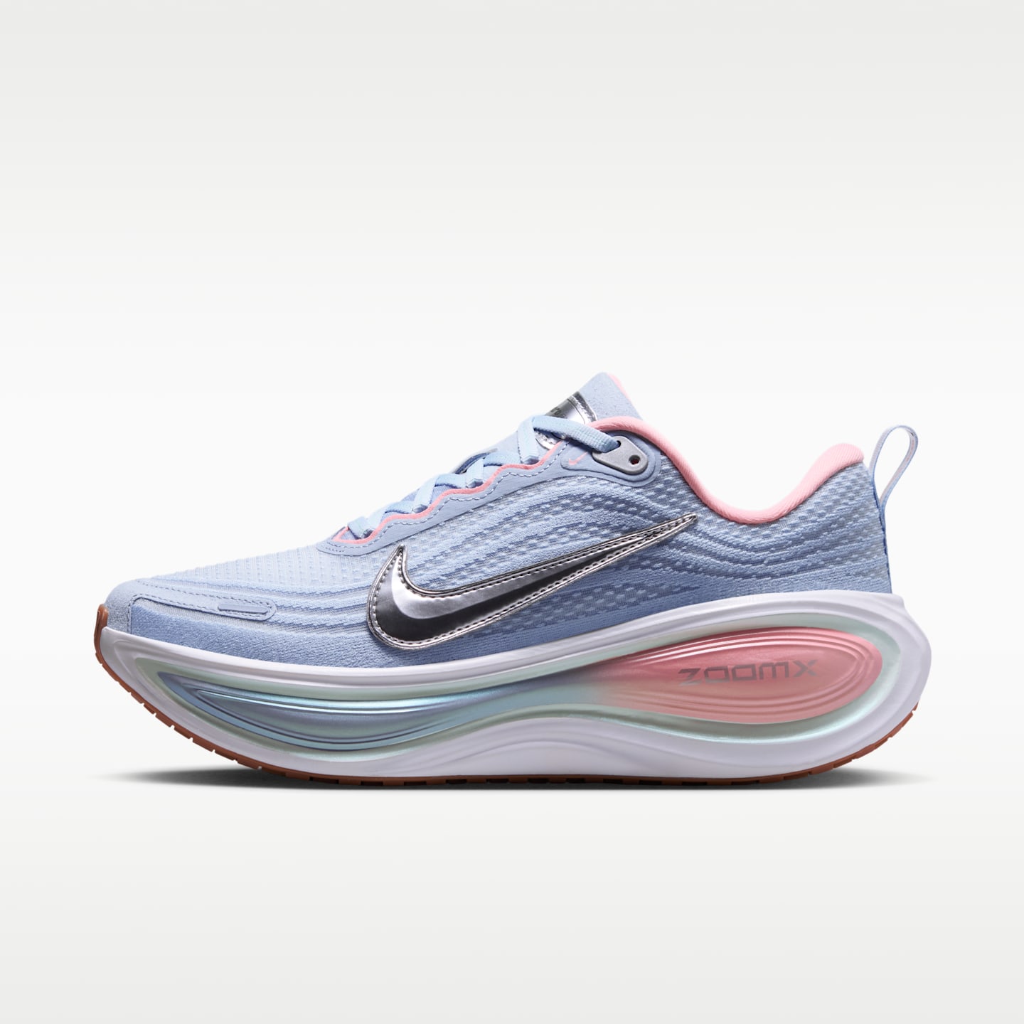 Женские кроссовки Nike Vomero Plus Road Running, цвет: Синий / Выбеленный коралловый — фото 1