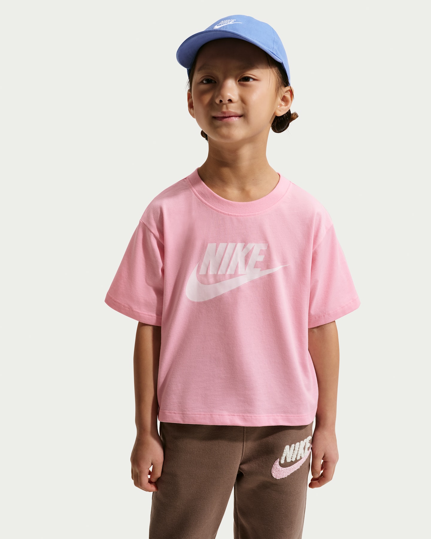 Детская футболка Nike Club Boxy, цвет: Розовый — фото 6