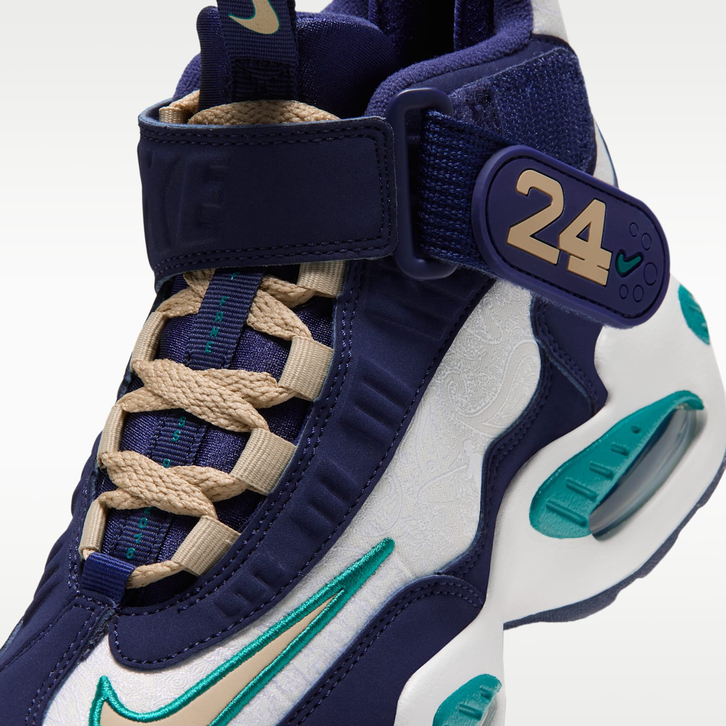 Детские кроссовки Nike Air Griffey Max 1 Shoes, цвет: Тёмно-синий / Снежный белый — фото 7