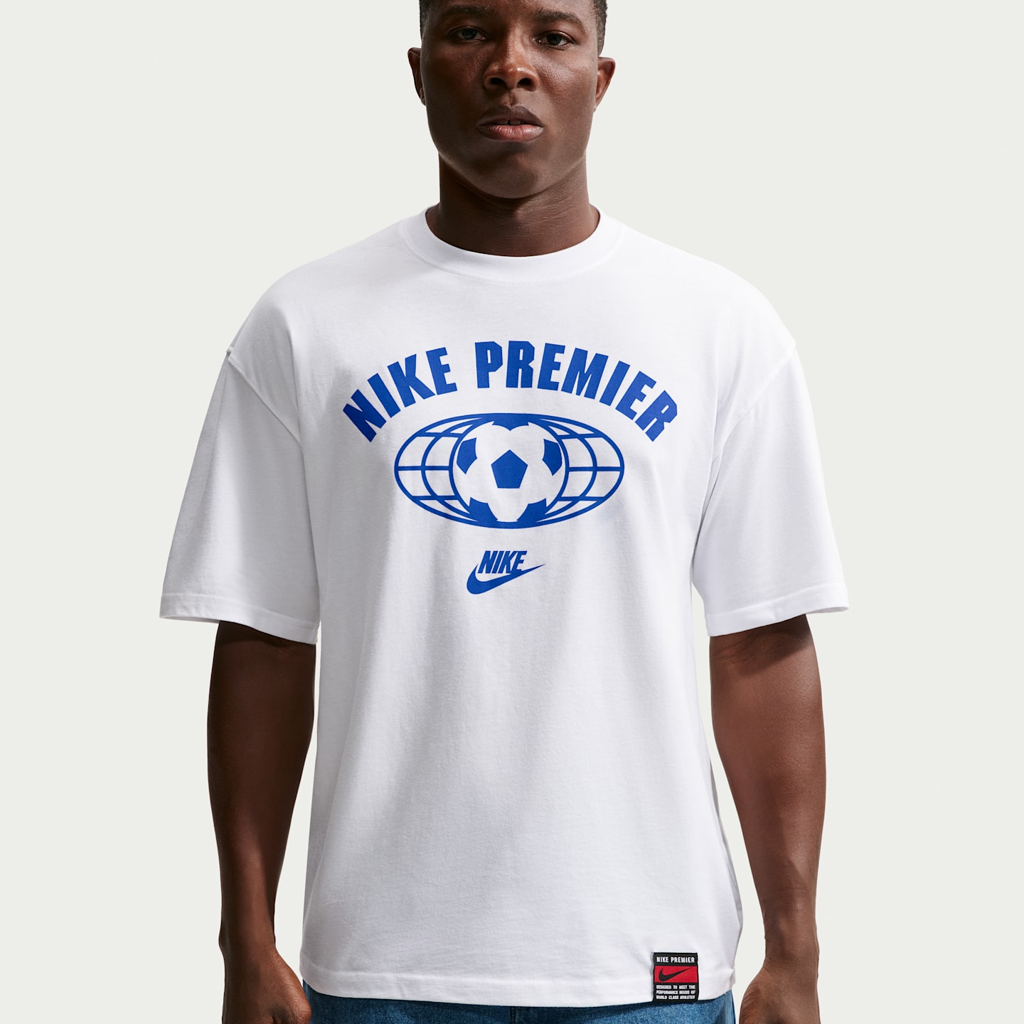 Мужская футбольная футболка Nike Premier, цвет: Белый — фото 1