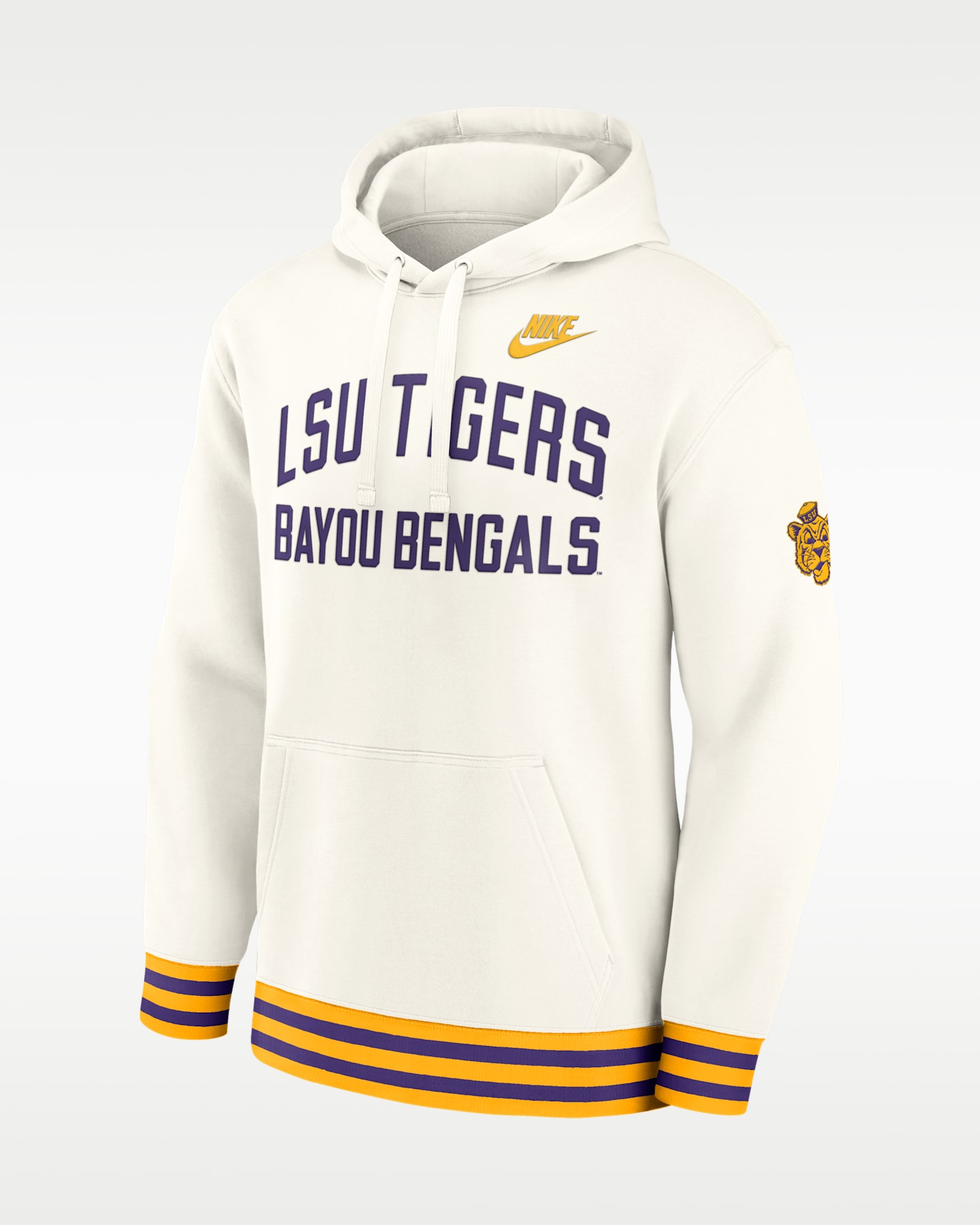 Мужские худи LSU Legacy Nike College Pullover, цвет: Кремовый / Золотой — фото 3