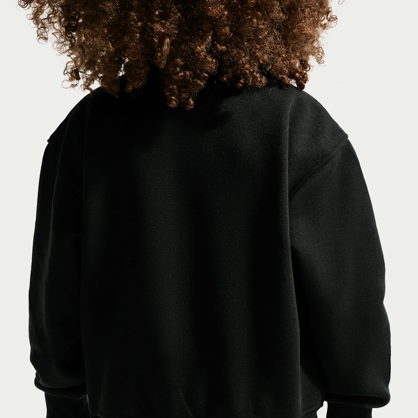Детский флисовый комплект из двух предметов на молнии 1/4 Nike Club, цвет: Чёрный — фото 3