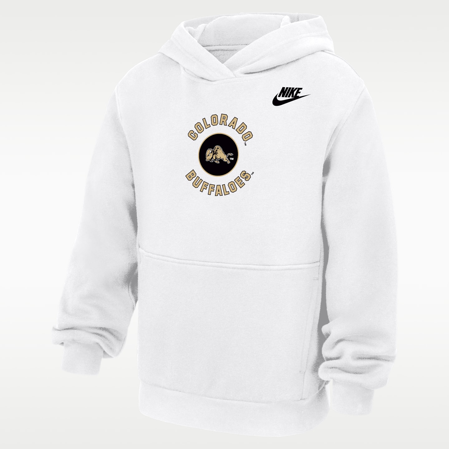 Детское худи Nike Colorado Buffaloes Club Pullover Fleece, цвет: Белый — фото 1