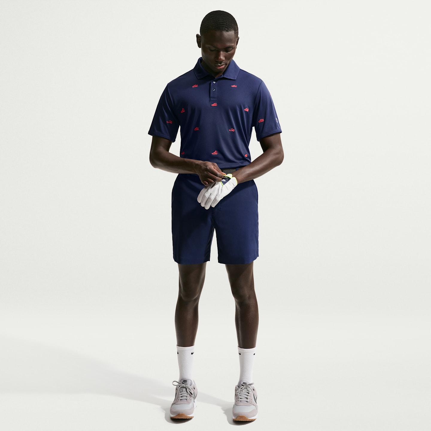 Мужское поло Nike Par Dri-FIT Polo, цвет: Тёмно-синий — фото 4