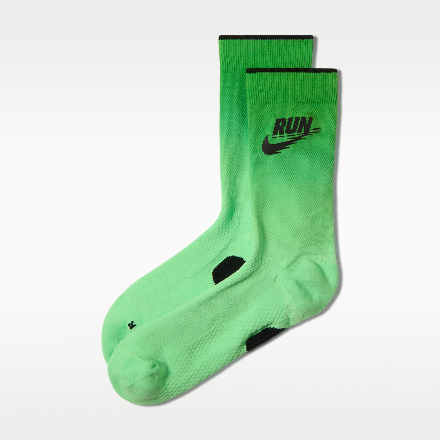 Беговые носки Nike Run Midweight, 1 пара, цвет: Зелёный / Чёрный — фото 5