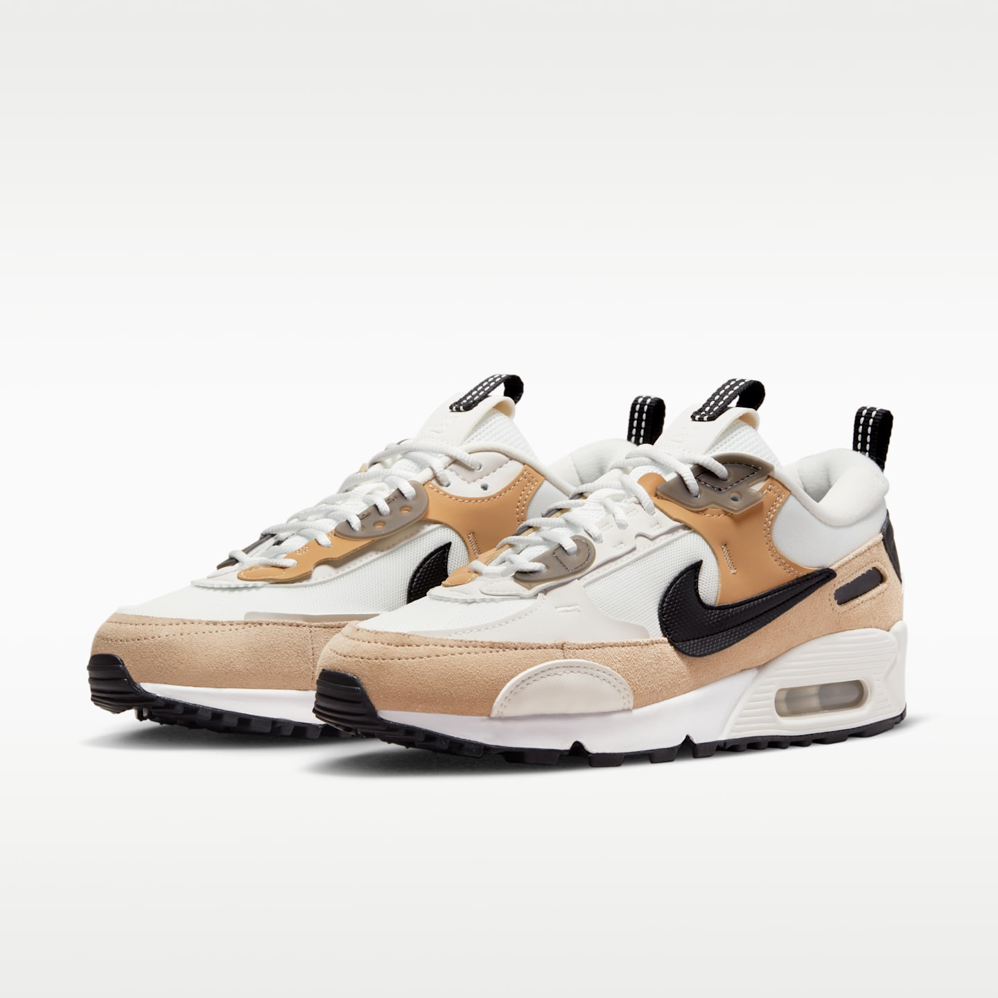 Женские кроссовки Nike Air Max 90 Futura, цвет: Натуральный бежевый / Чёрный — фото 5