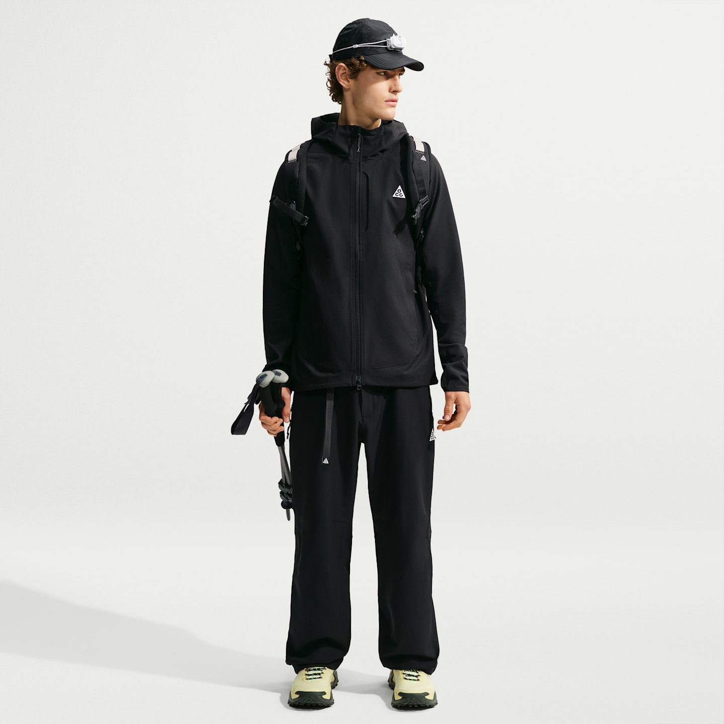 Мужская куртка для походов Nike ACG Cloud Trekker на молнии, цвет: Чёрный / Снежный белый — фото 4