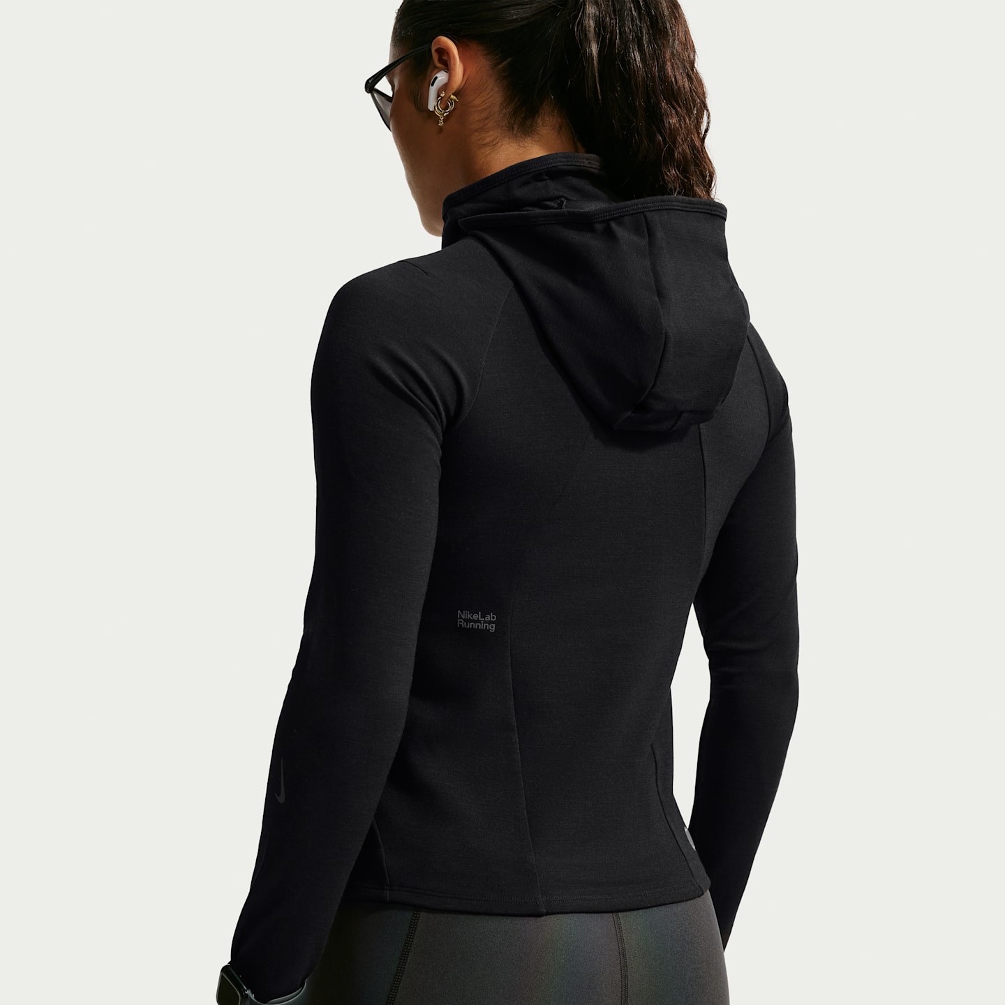Женские кроссовки NikeLab Running Wool-Blend Mid Layer, цвет: Чёрный — фото 2