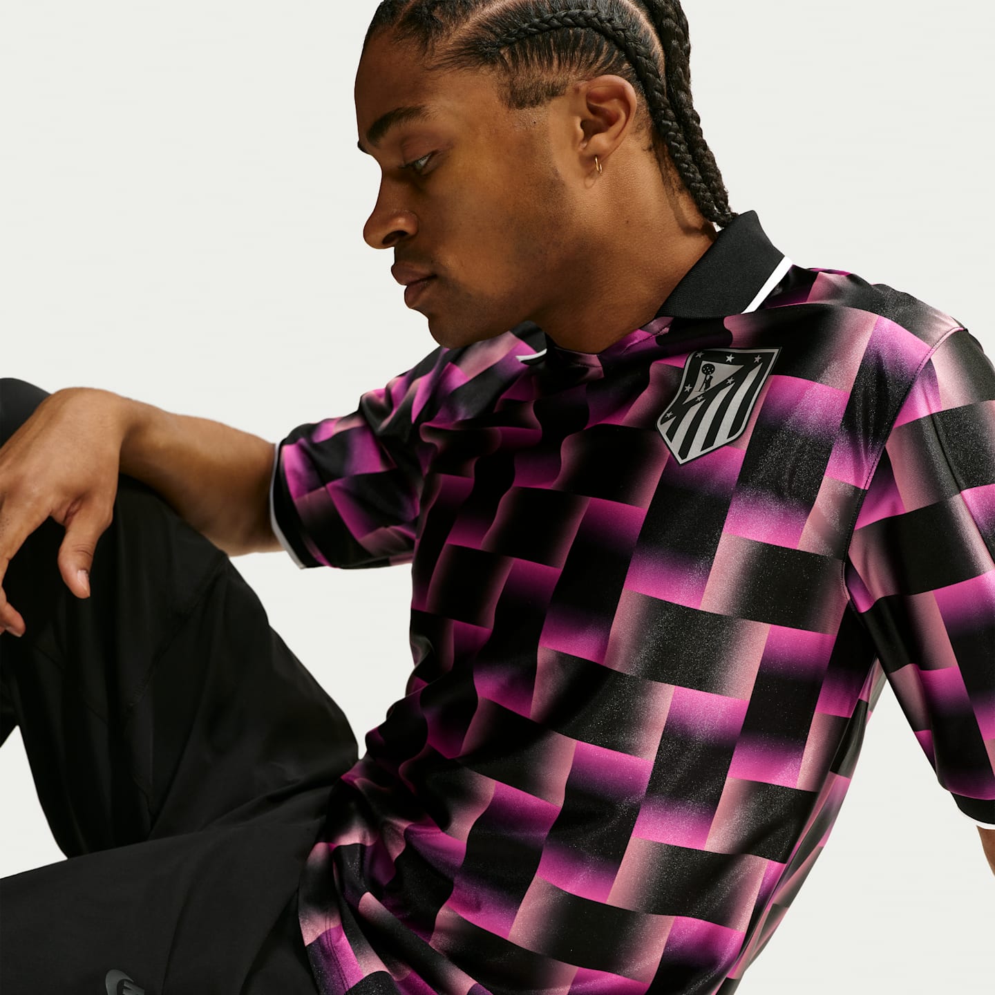 Мужское футбольное джерси Nike Atlético Madrid Energy Dri-FIT, цвет: Чёрный / Белый — фото 3