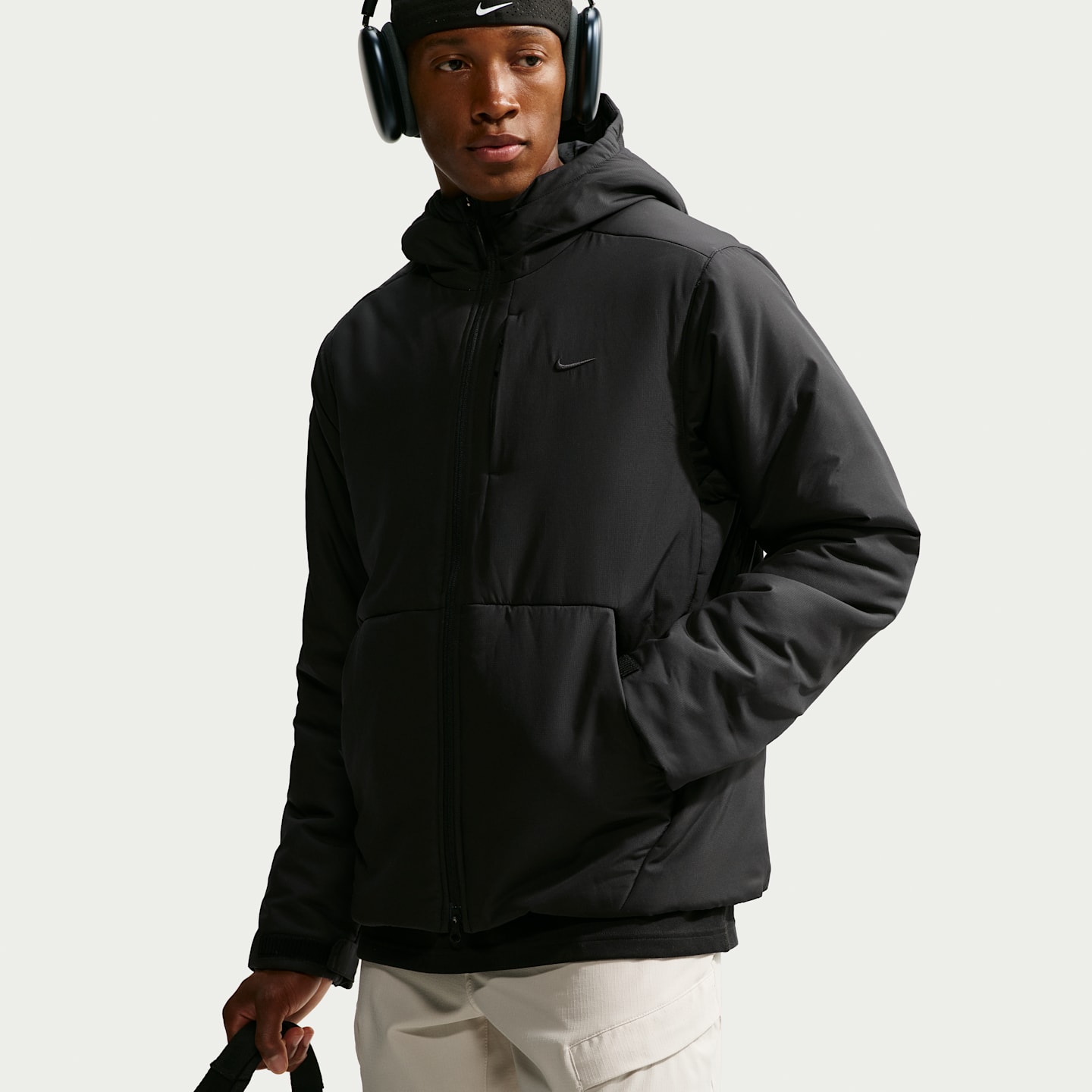 Мужская куртка Nike Unlimited Therma-FIT Repel с капюшоном, цвет: Чёрный — фото 3
