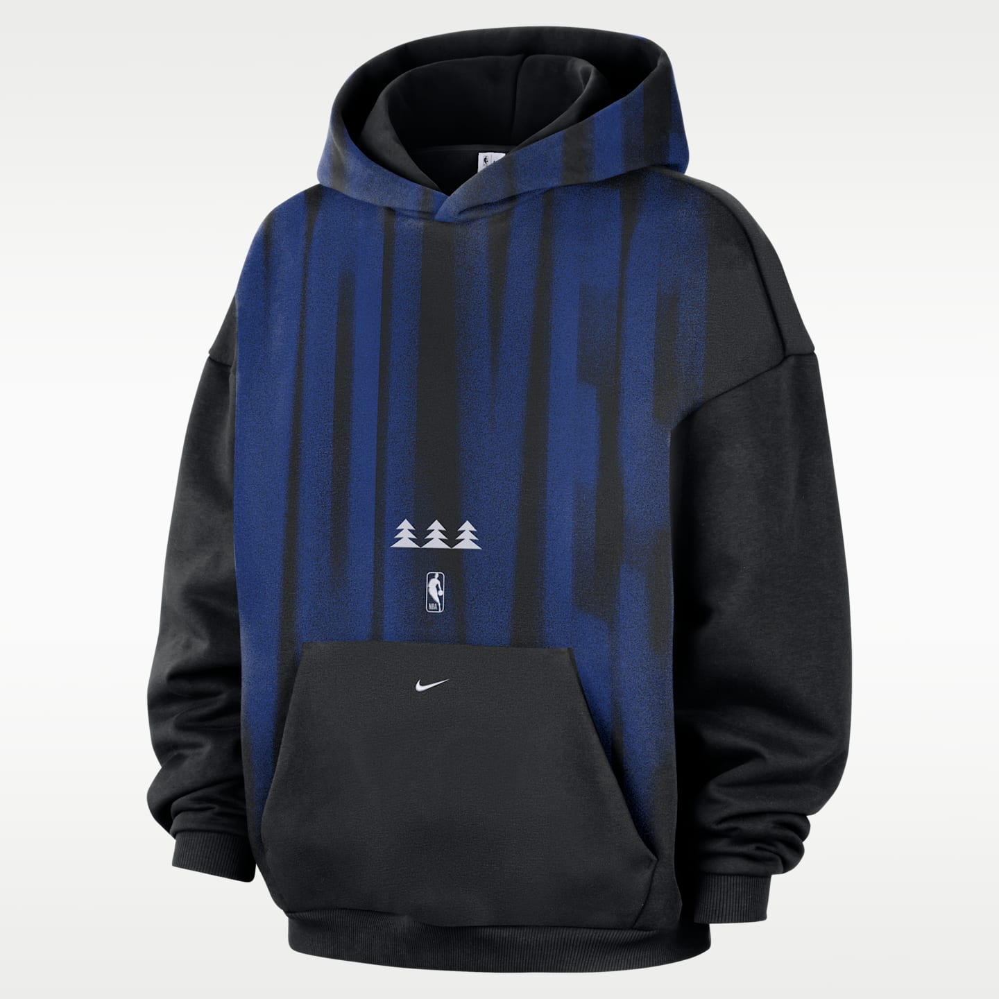 Мужское худи Nike Minnesota Timberwolves Standard Issue Therma-FIT Fleece Basketball, цвет: Чёрный / Белый — фото 1
