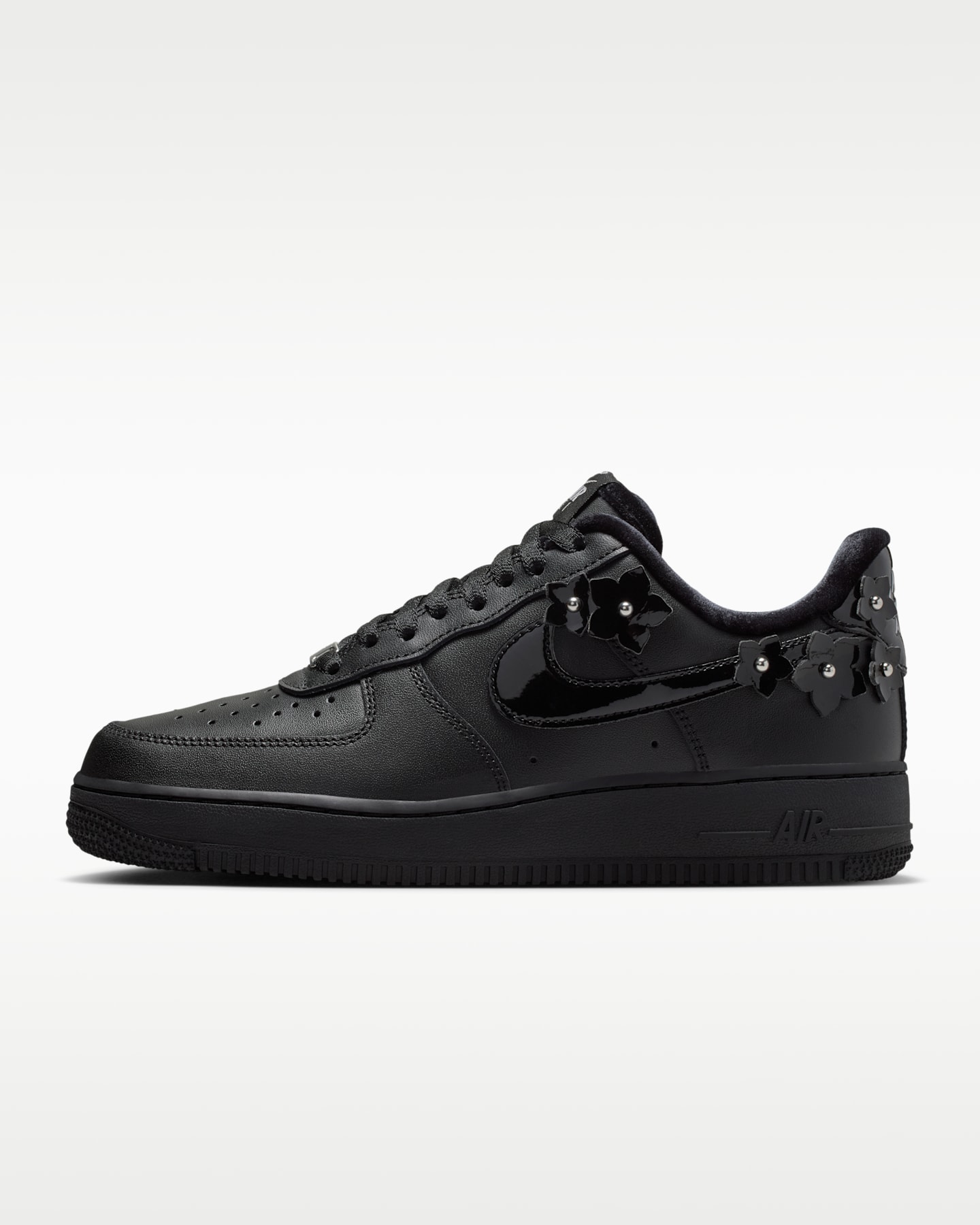 Женские кроссовки Nike Air Force 1 '07 "Florette", цвет: Чёрный / Почти чёрный — фото 9