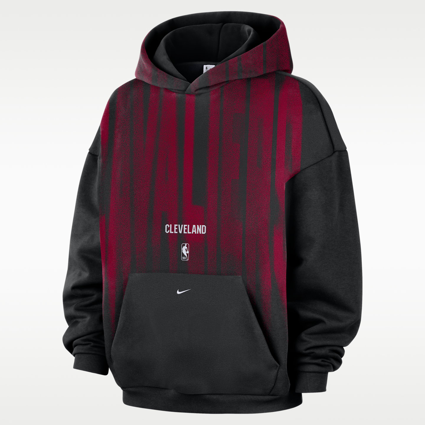 Мужское худи Nike Cleveland Cavaliers Standard Issue Therma-FIT Fleece Basketball, цвет: Чёрный / Белый — фото 1