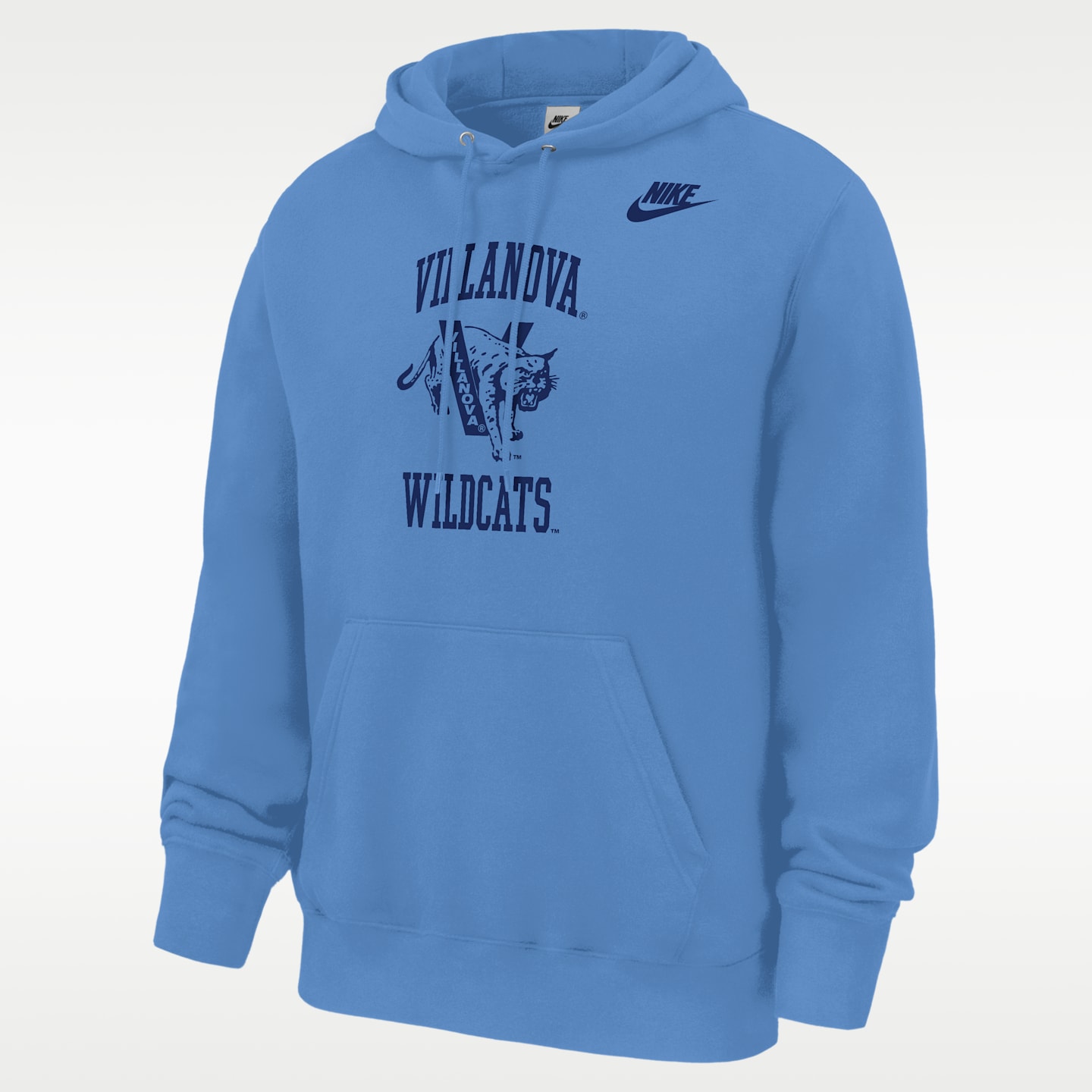 Мужское худи Nike Villanova Wildcats Club Football Fleece Pullover, цвет: Синий — фото 1