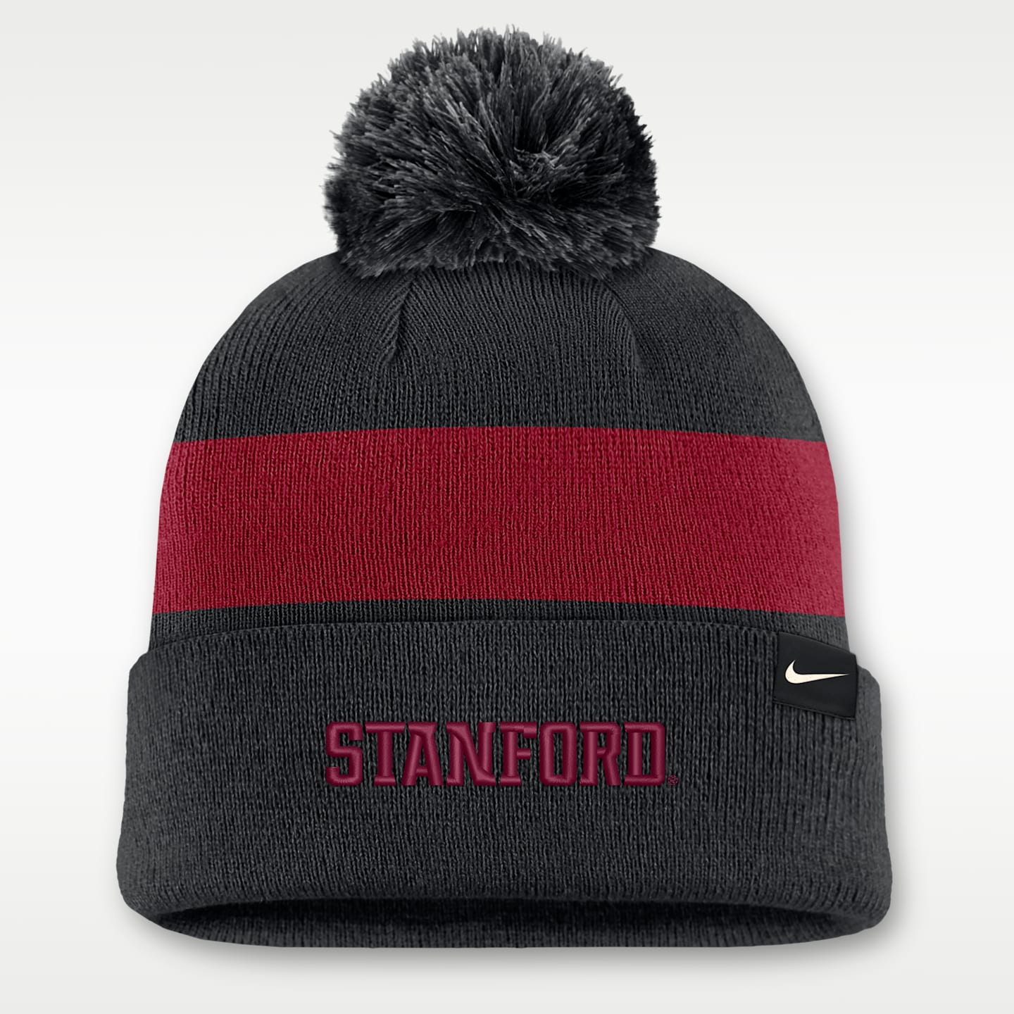 Мужская шапка-бини с отворотом Nike Stanford Peak, цвет: Чёрный — фото 2