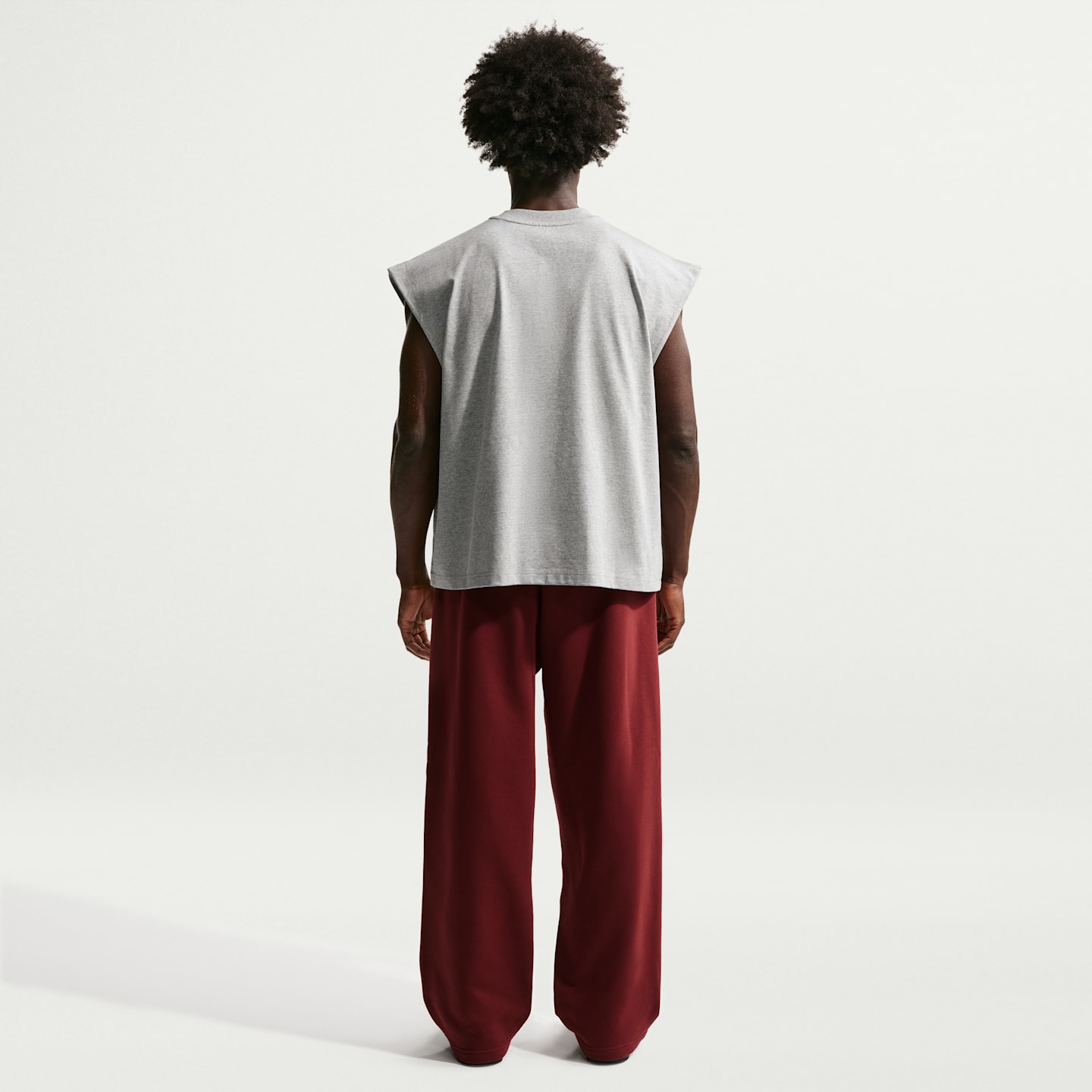 Мужской топ Nike Standard Issue Dri-FIT Game Basketball Sleeveless, цвет: Серый меланжевый / Чёрный — фото 5