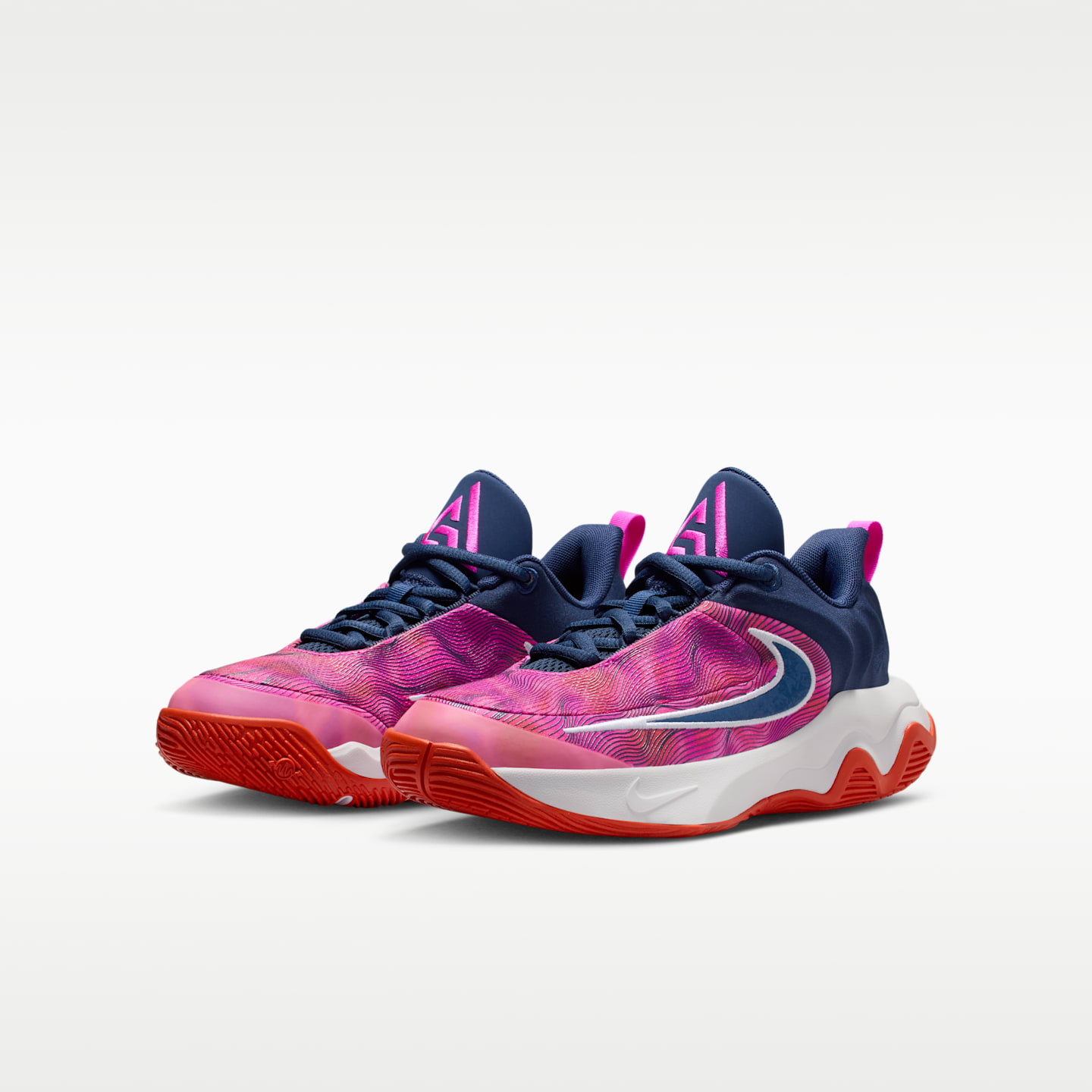 Детские кроссовки Nike Giannis Immortality 4 SE Basketball, цвет: Красный / Розовый — фото 5
