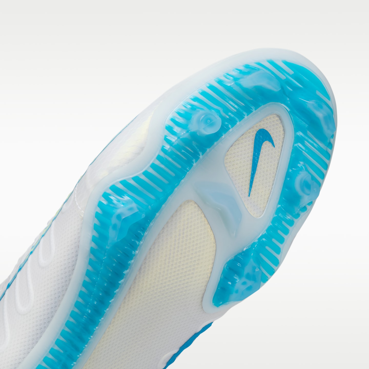 Женские бутсы Nike Huarache 9 Elite Mid LAX SE Lacrosse, цвет: Белый / Яркий синий — фото 7