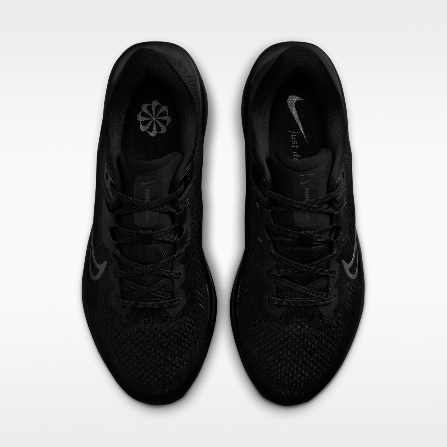 Мужские кроссовки Nike Quest 6 Road Running, цвет: Чёрный / Серый — фото 4