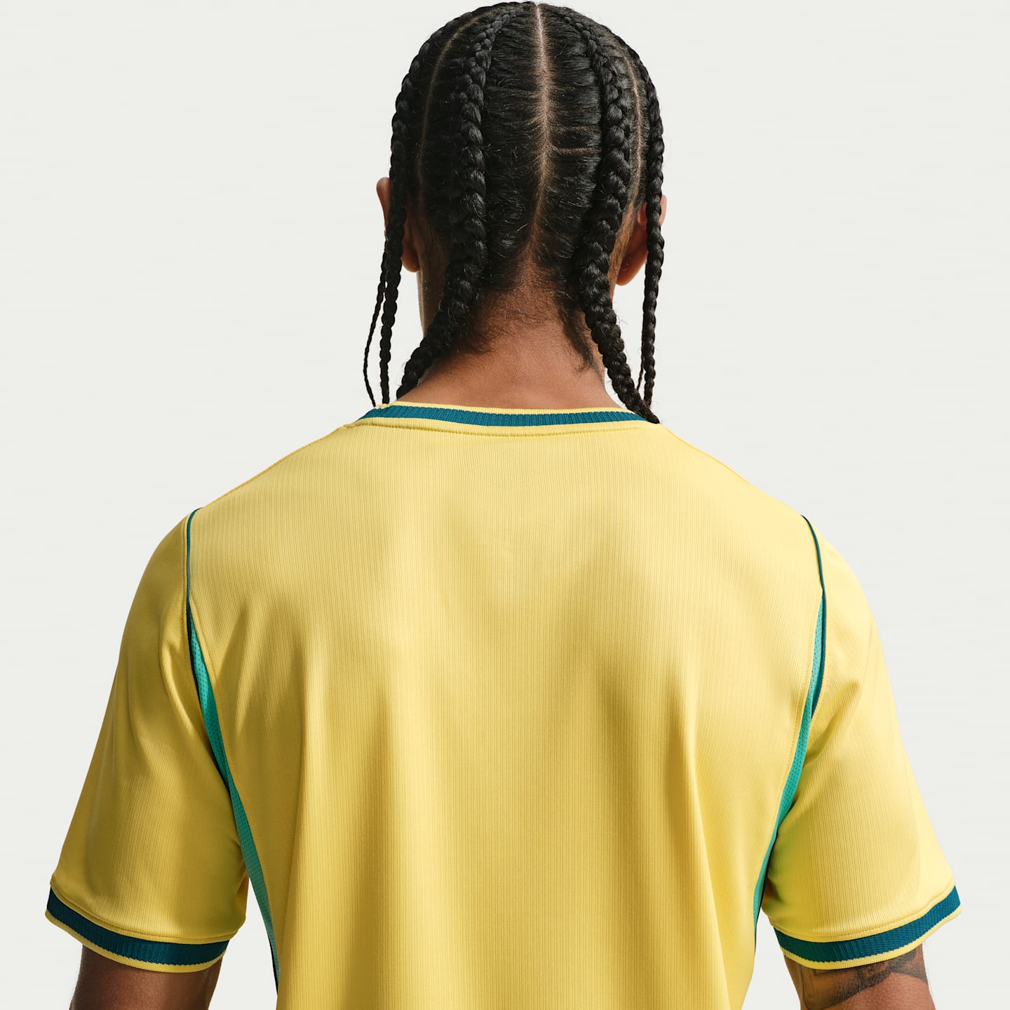 Мужской топ Nike Brazil National Team 2026 Stadium Away Dri-FIT Soccer Jersey, цвет: Бирюзовый — фото 2