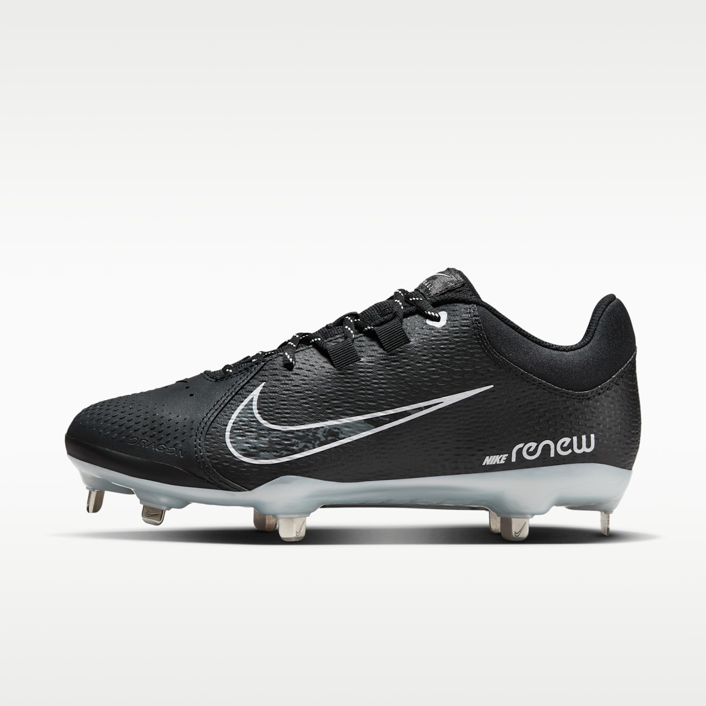 Женские бутсы Nike Hyperdiamond 4 Pro Softball Cleats, цвет: Чёрный / Чистый платиновый — фото 1