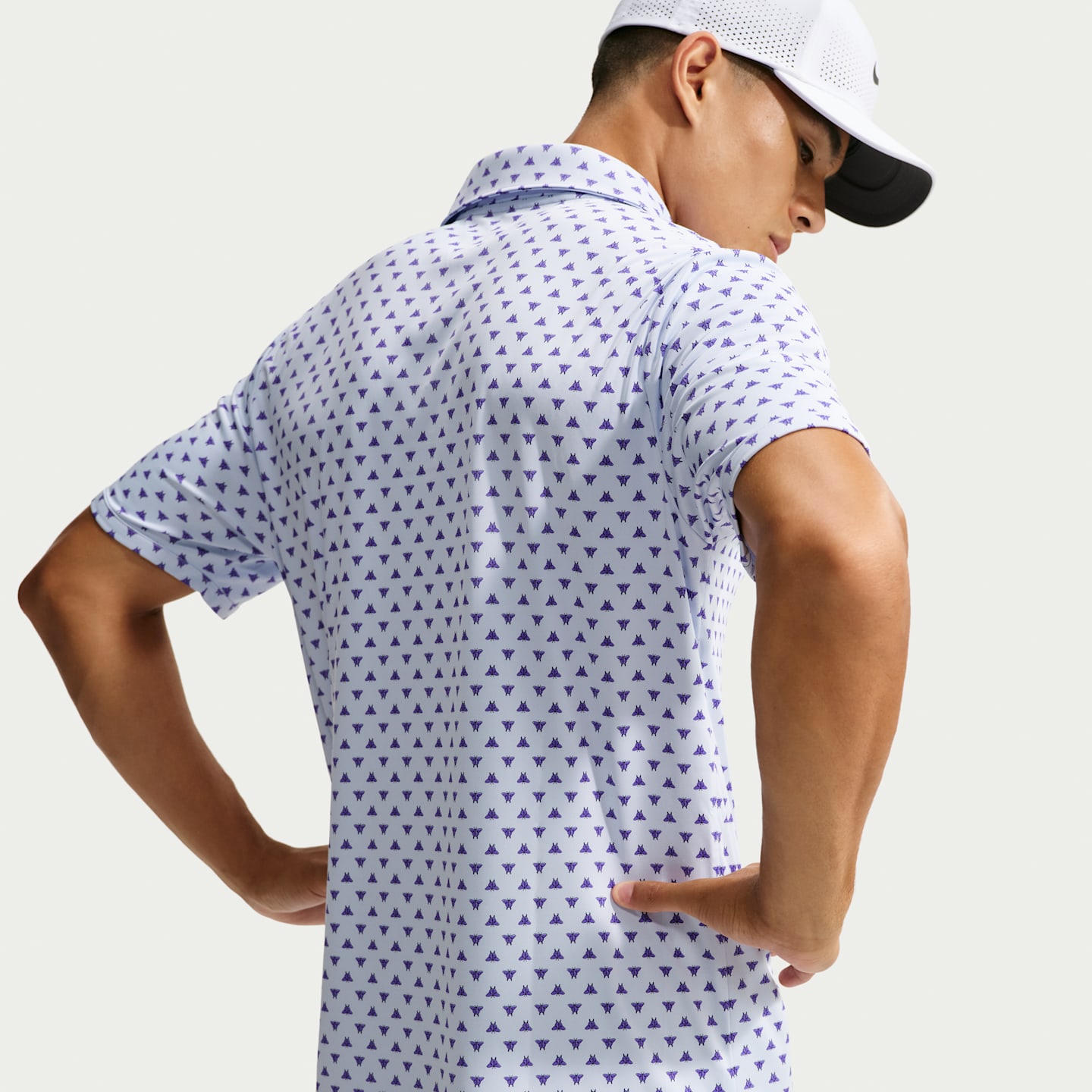 Мужское поло Nike Par Dri-FIT Printed Golf Polo, цвет: Фиолетовый — фото 2