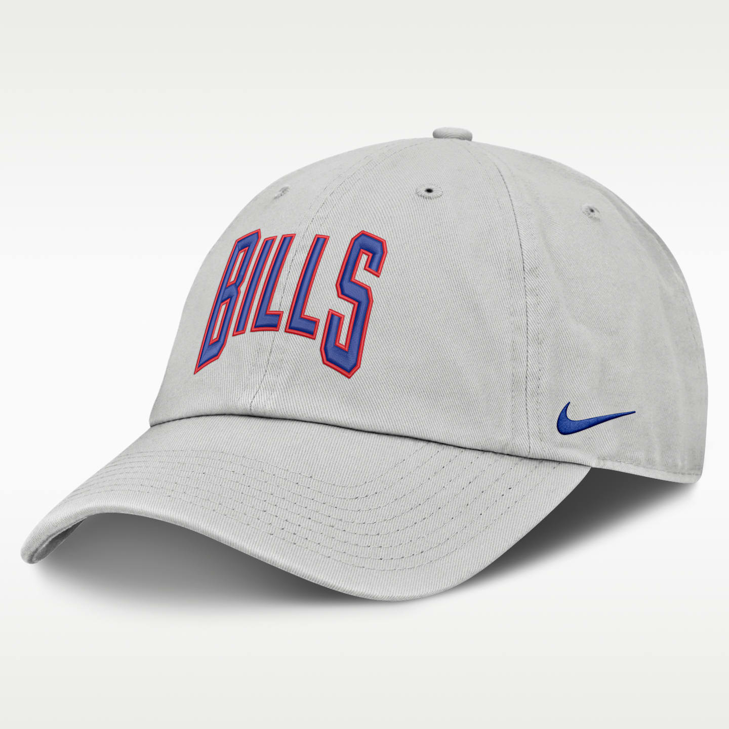Мужская регулируемая бейсболка Nike Buffalo Bills Primetime Club Arched NFL, цвет: Серый — фото 1