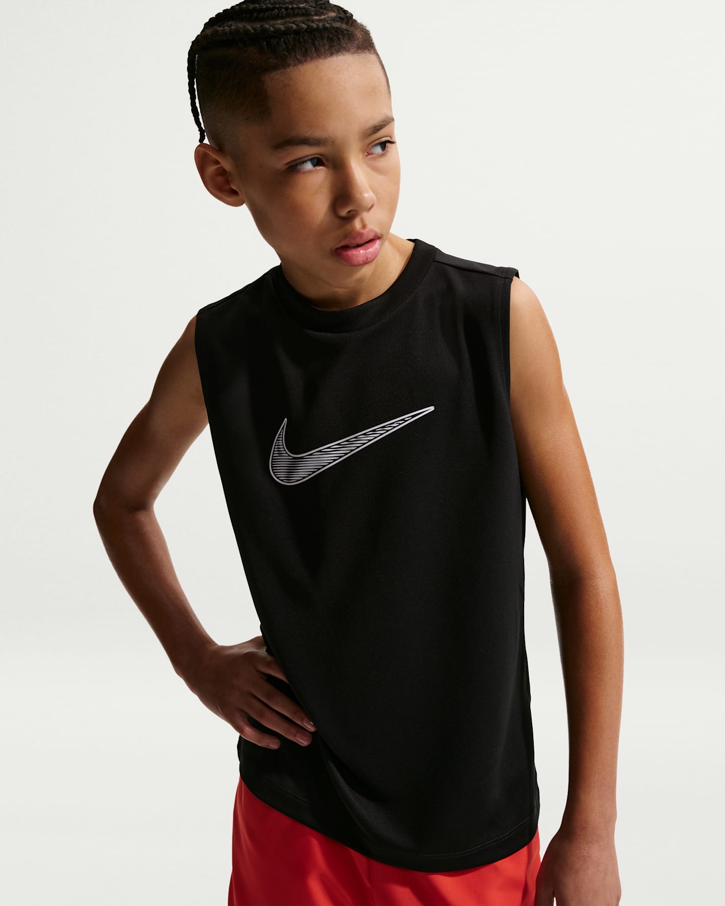 Топ Nike Multi Dri-FIT Sleeveless Top для мальчиков, цвет: Чёрный — фото 6