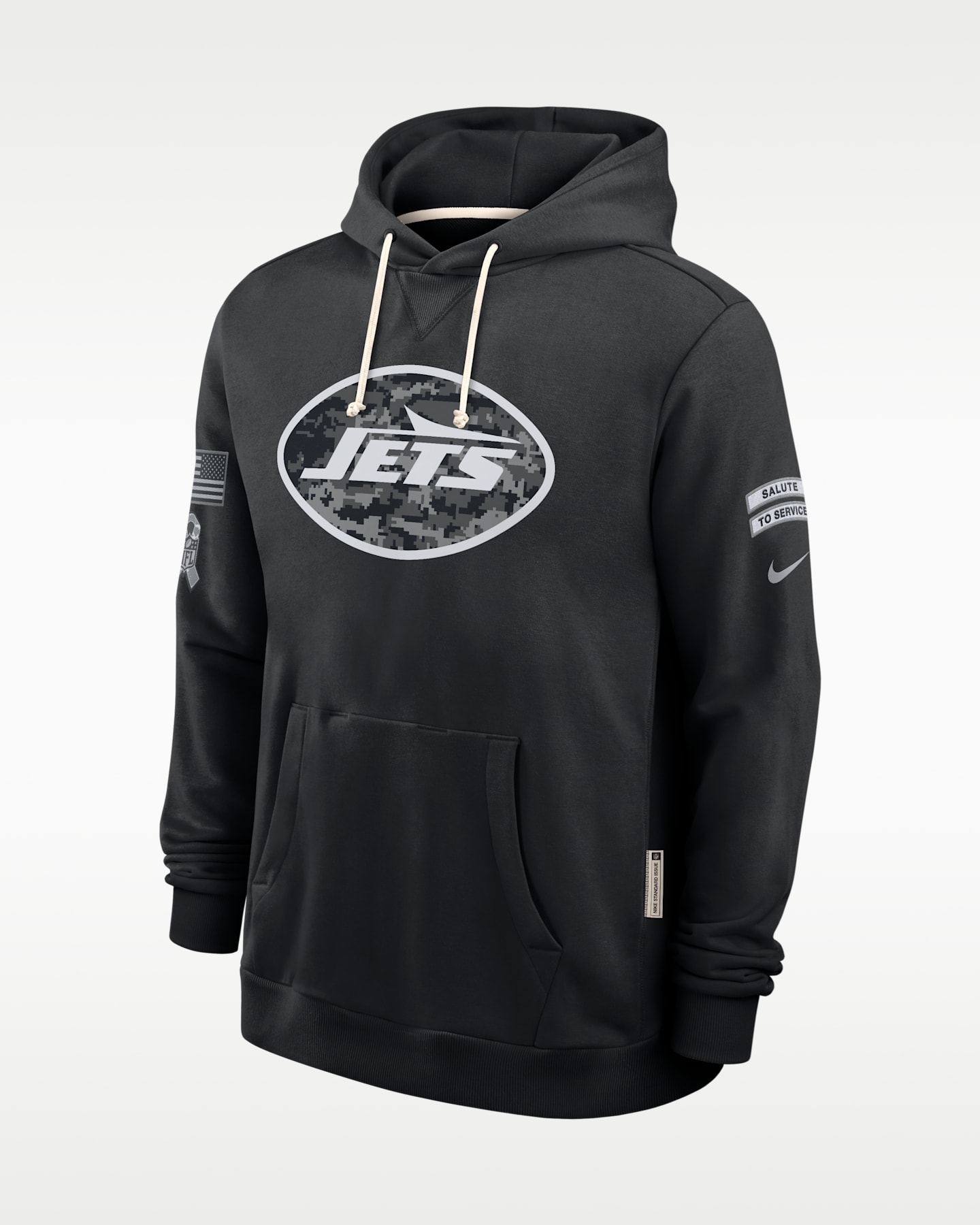 Мужское худи Nike Dri-FIT NFL New York Jets Salute to Service Sideline, цвет: Чёрный — фото 3