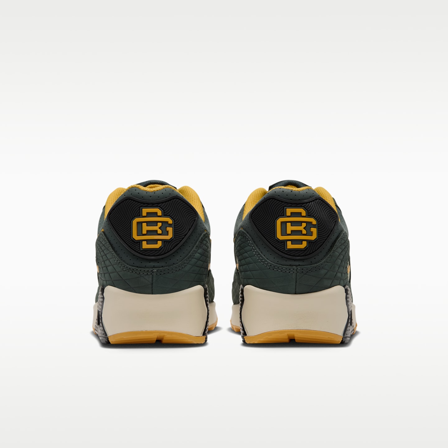 Мужские кроссовки Nike Air Max 90 (Green Bay Packers) NFL, цвет: Зелёный / Золотой — фото 6