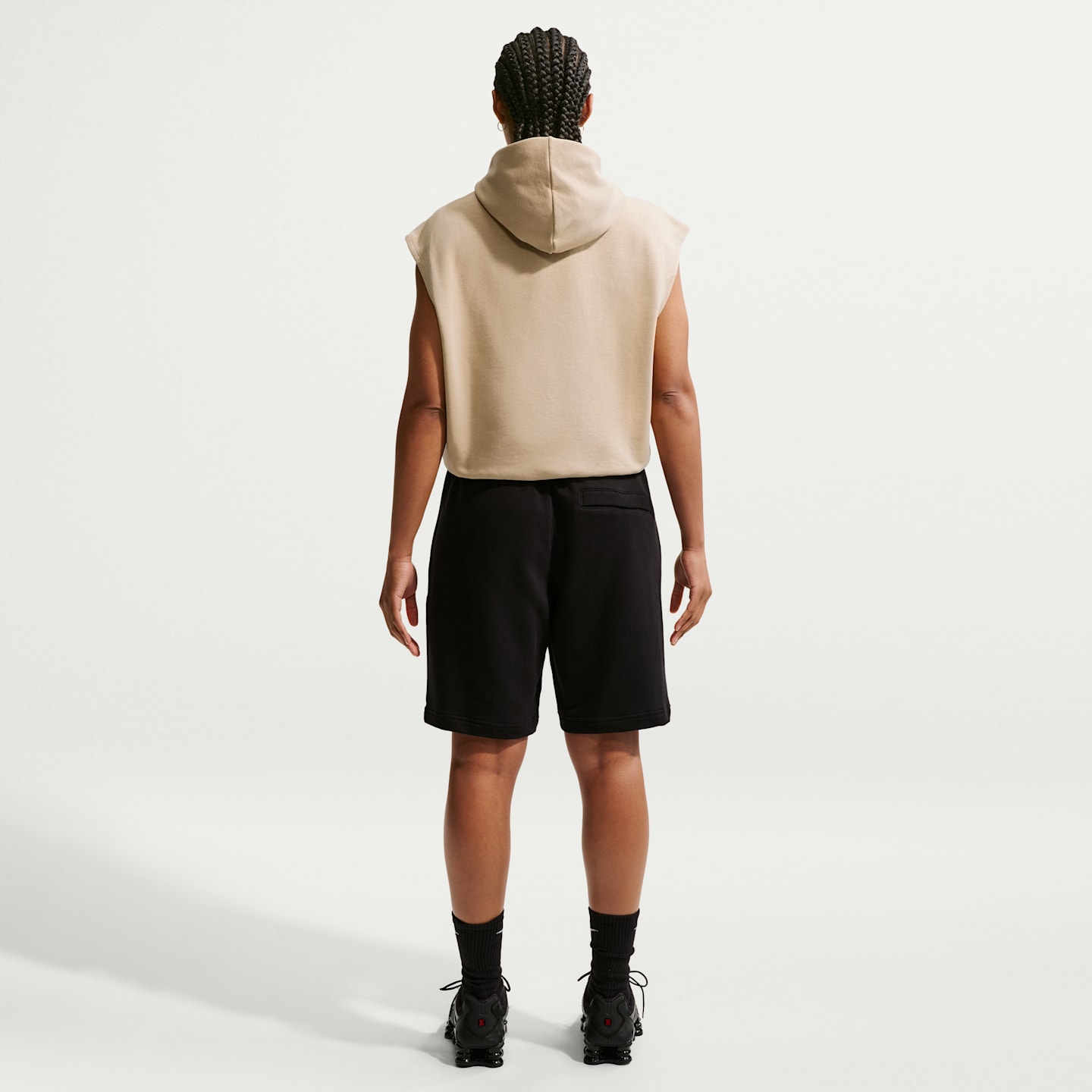 Женский топ Nike Sportswear Phoenix Fleece без рукавов, цвет: Льняной / Молочный — фото 5