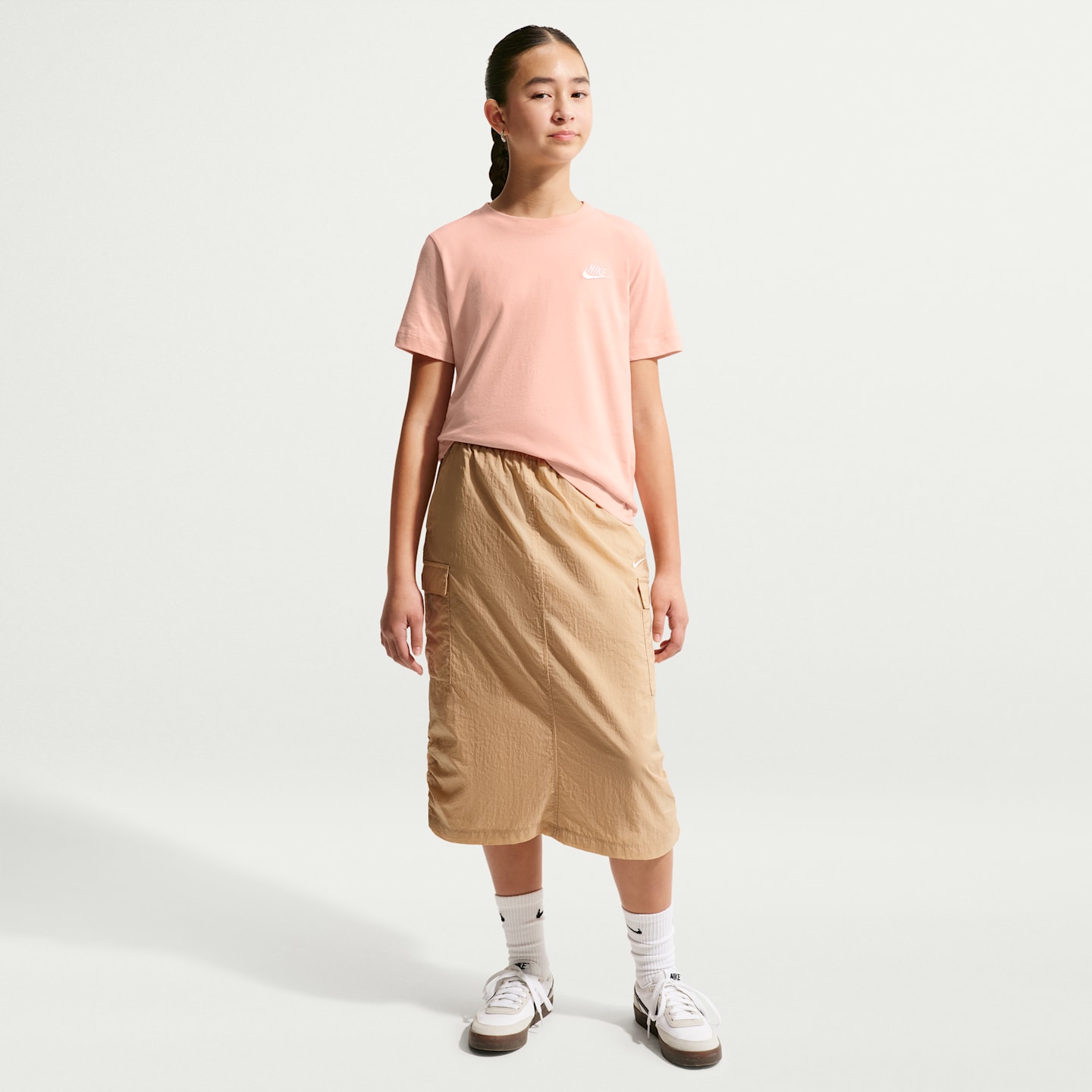Детская футболка Nike Sportswear, цвет: Оранжевый / Белый — фото 6