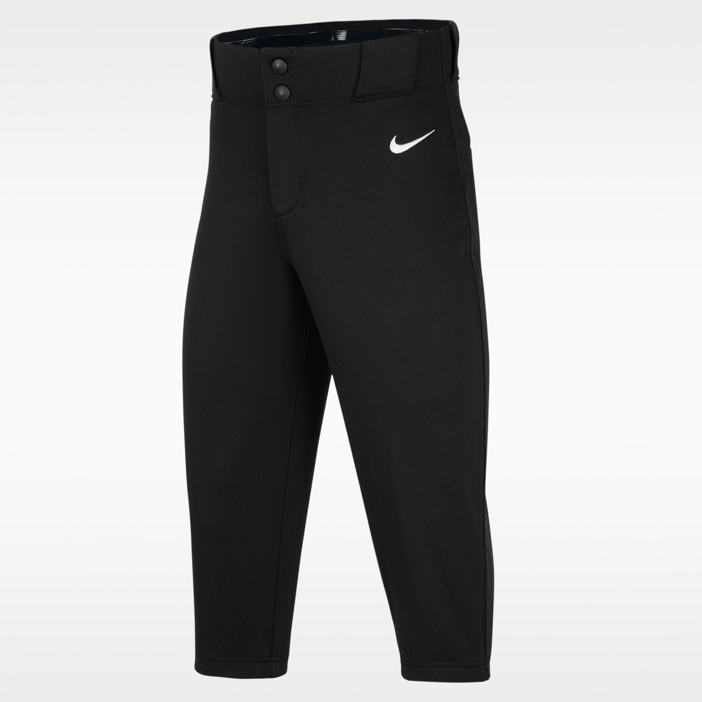 Детские бейсбольные брюки Nike Vapor Select 2 с высокой посадкой, цвет: Чёрный / Белый — фото 1