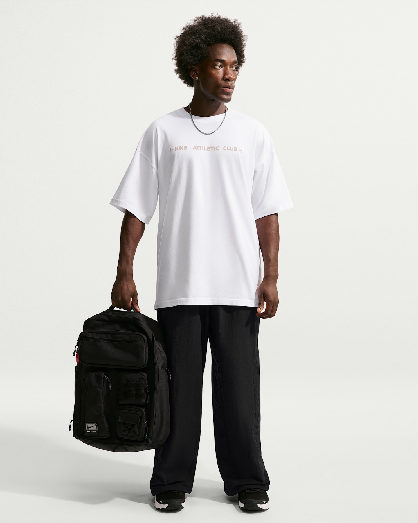 Мужские тканые брюки Nike N.A.C. Dri-FIT оверсайз, цвет: Чёрный — фото 7