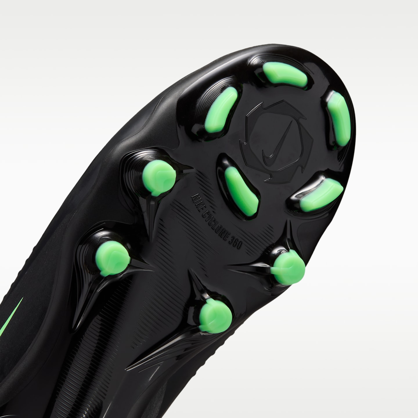 Детские кроссовки Nike Jr. Phantom 6 High Academy Turf Soccer, цвет: Чёрный / Зелёный — фото 7