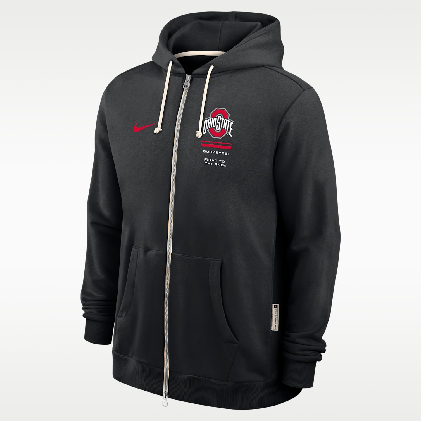 Мужское худи на молнии Nike Ohio State Sideline Standard Issue Dri-FIT, цвет: Чёрный — фото 1