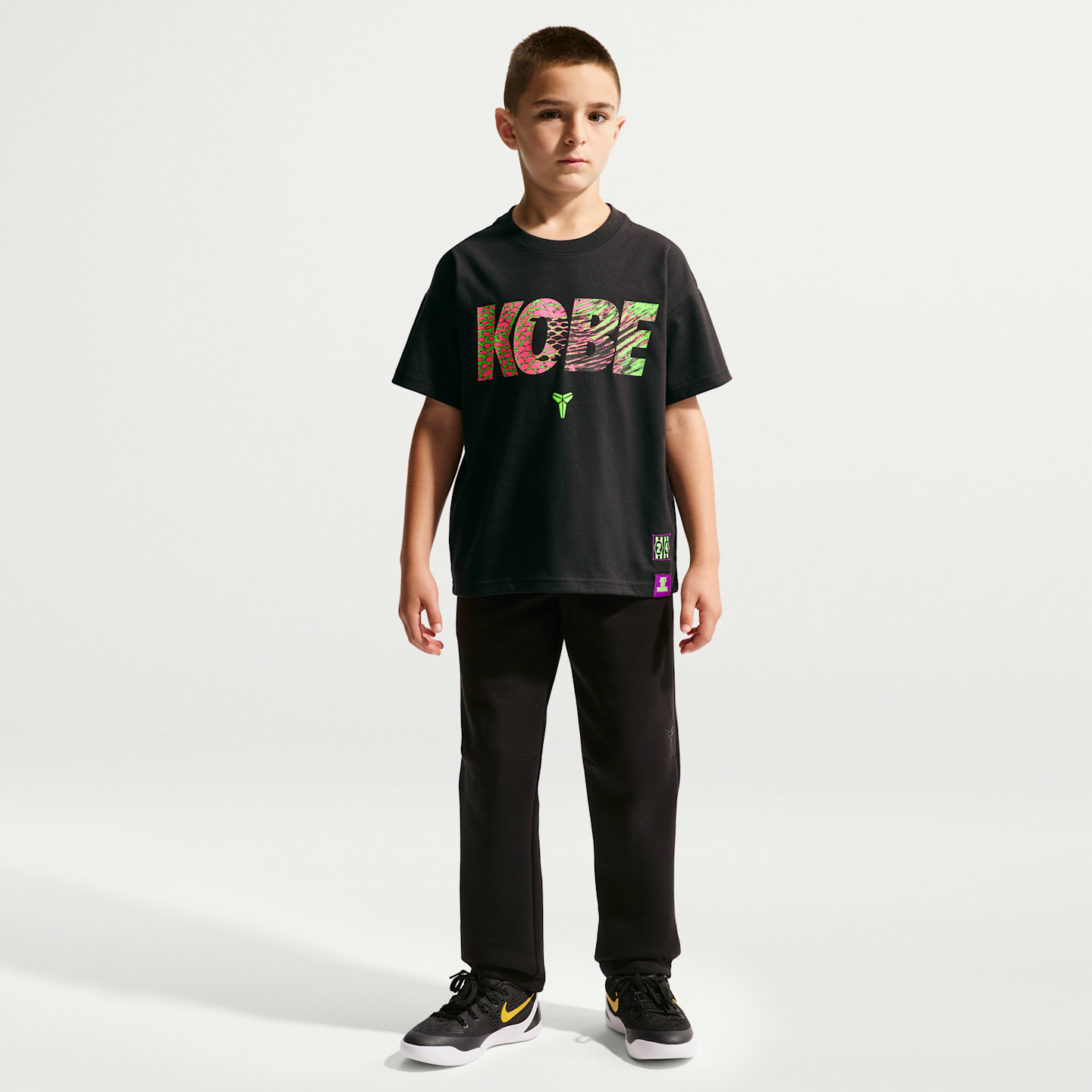 Детская баскетбольная футболка Nike Kobe Mambacurial Dri-FIT, цвет: Чёрный — фото 4